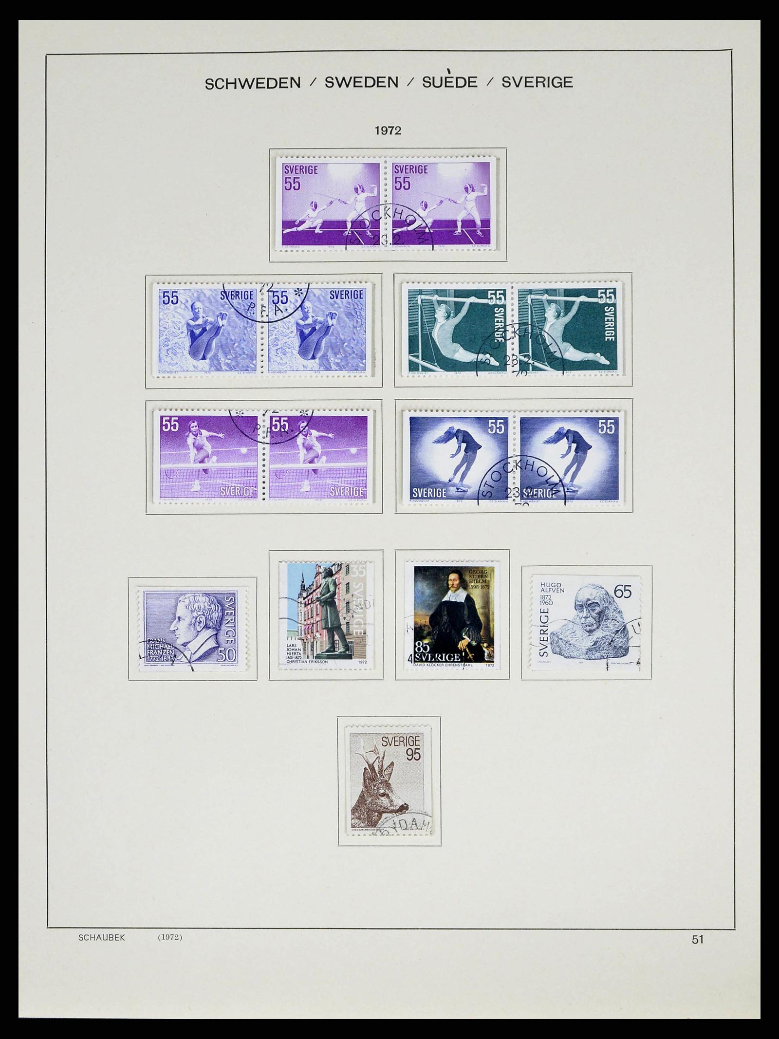 38548 0080 - Stamp collection 38548 Sweden 1855-2014.