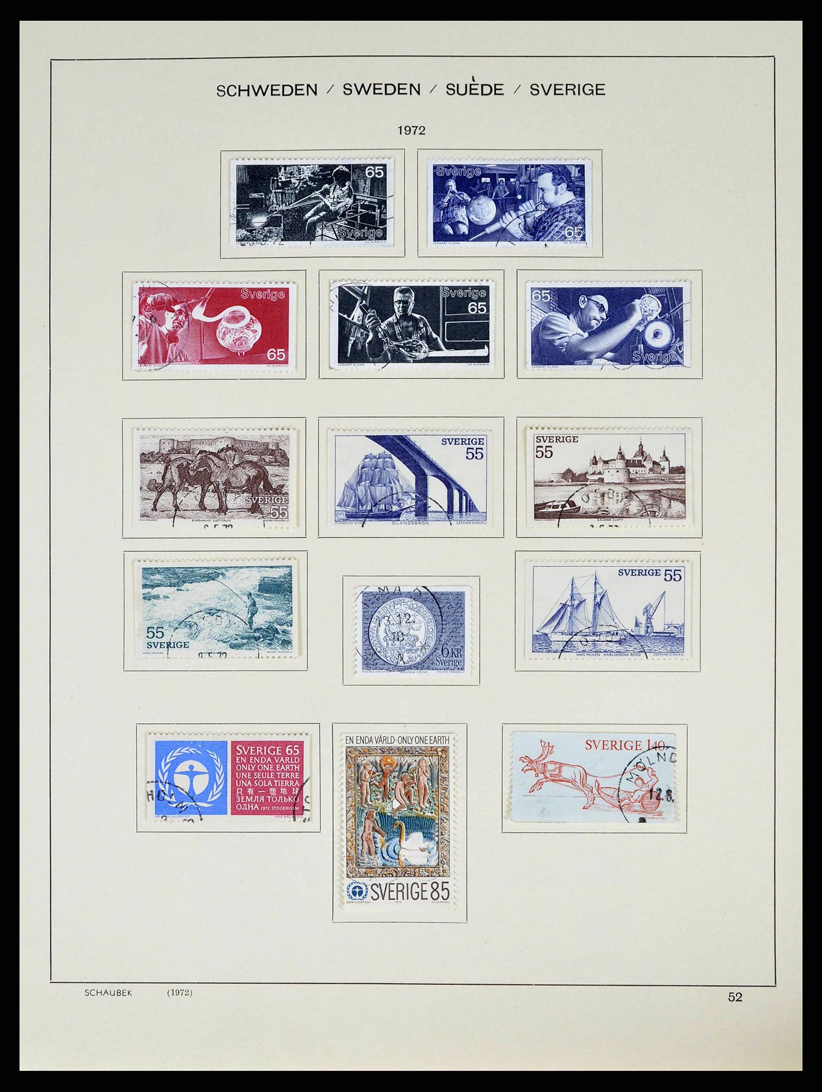 38548 0081 - Stamp collection 38548 Sweden 1855-2014.