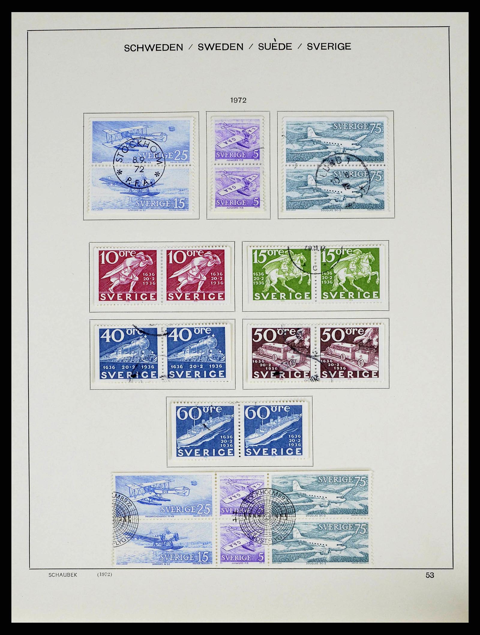 38548 0082 - Stamp collection 38548 Sweden 1855-2014.