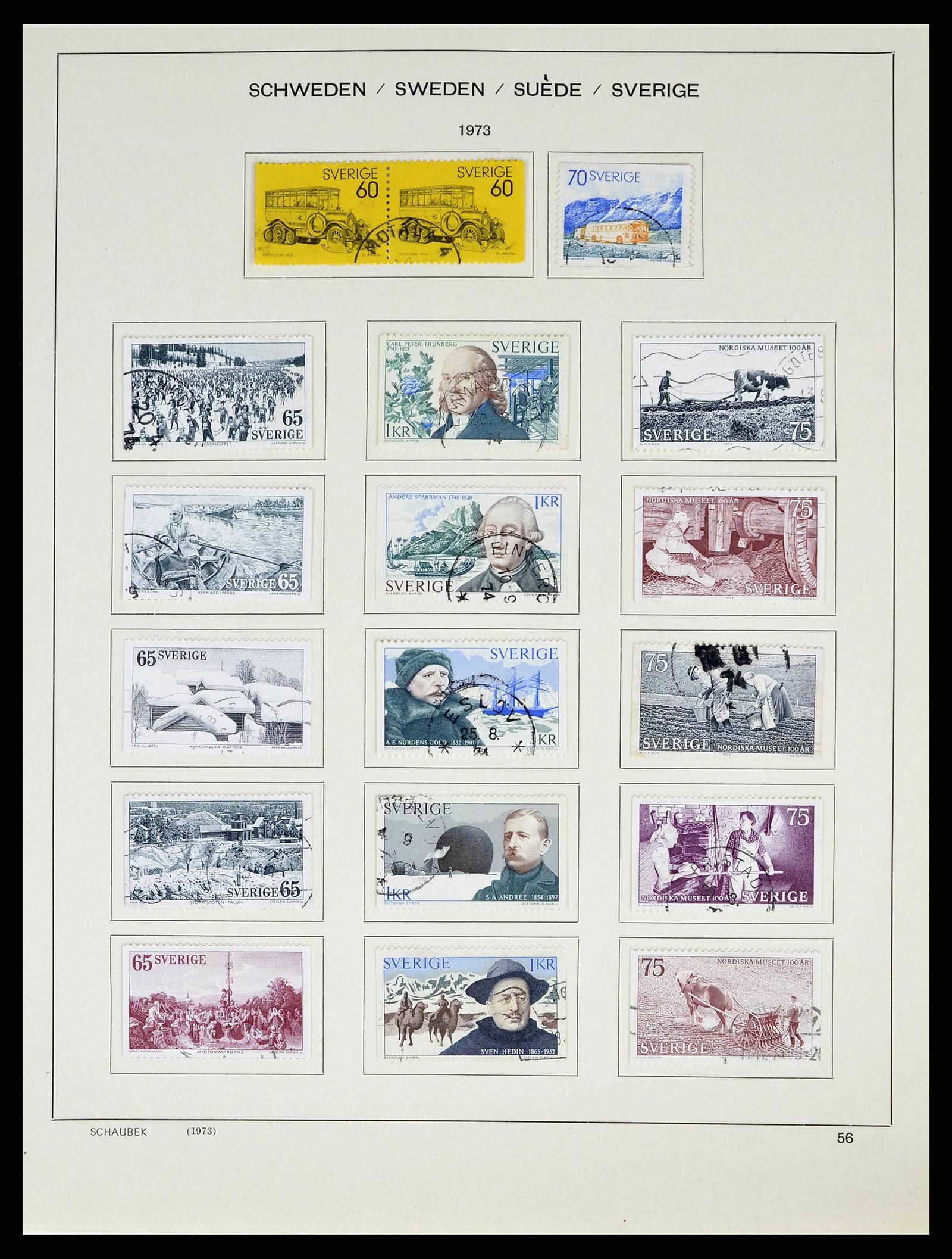 38548 0085 - Stamp collection 38548 Sweden 1855-2014.