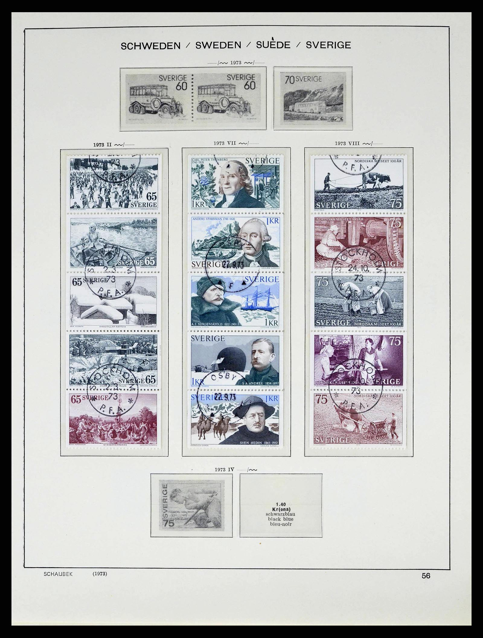 38548 0086 - Stamp collection 38548 Sweden 1855-2014.