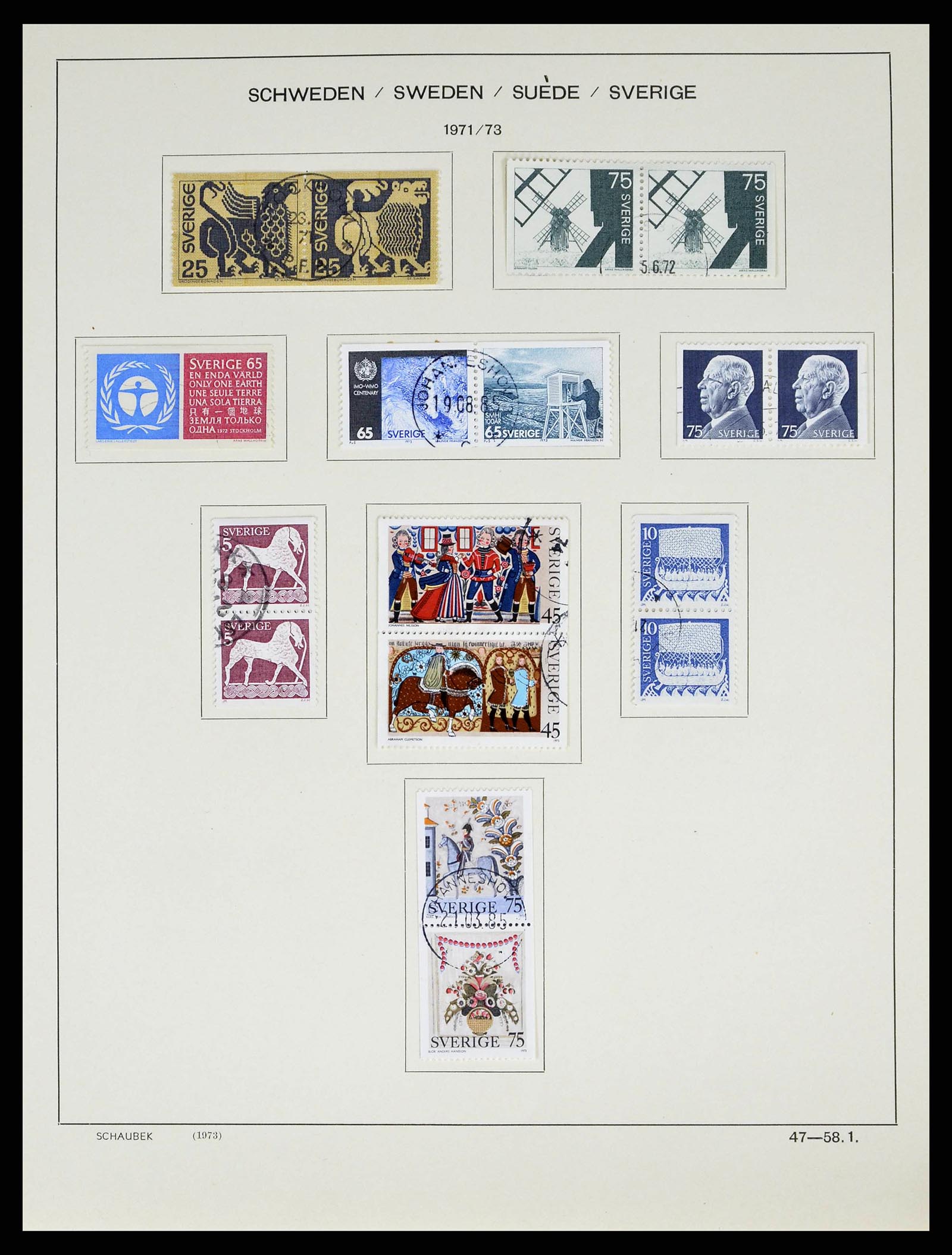 38548 0089 - Stamp collection 38548 Sweden 1855-2014.