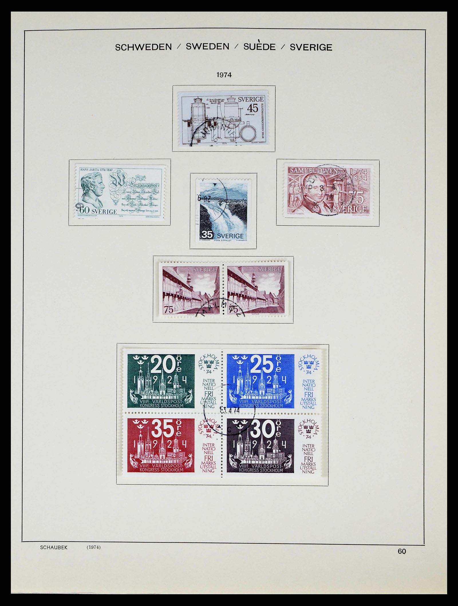 38548 0092 - Stamp collection 38548 Sweden 1855-2014.