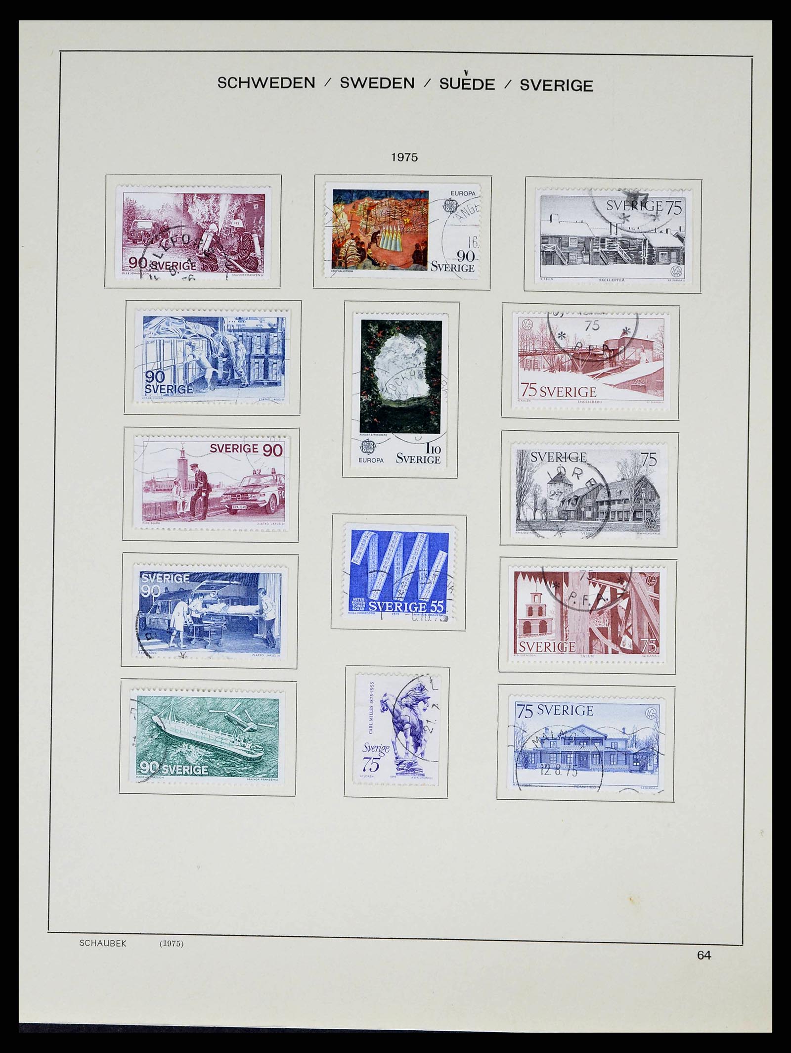 38548 0098 - Stamp collection 38548 Sweden 1855-2014.