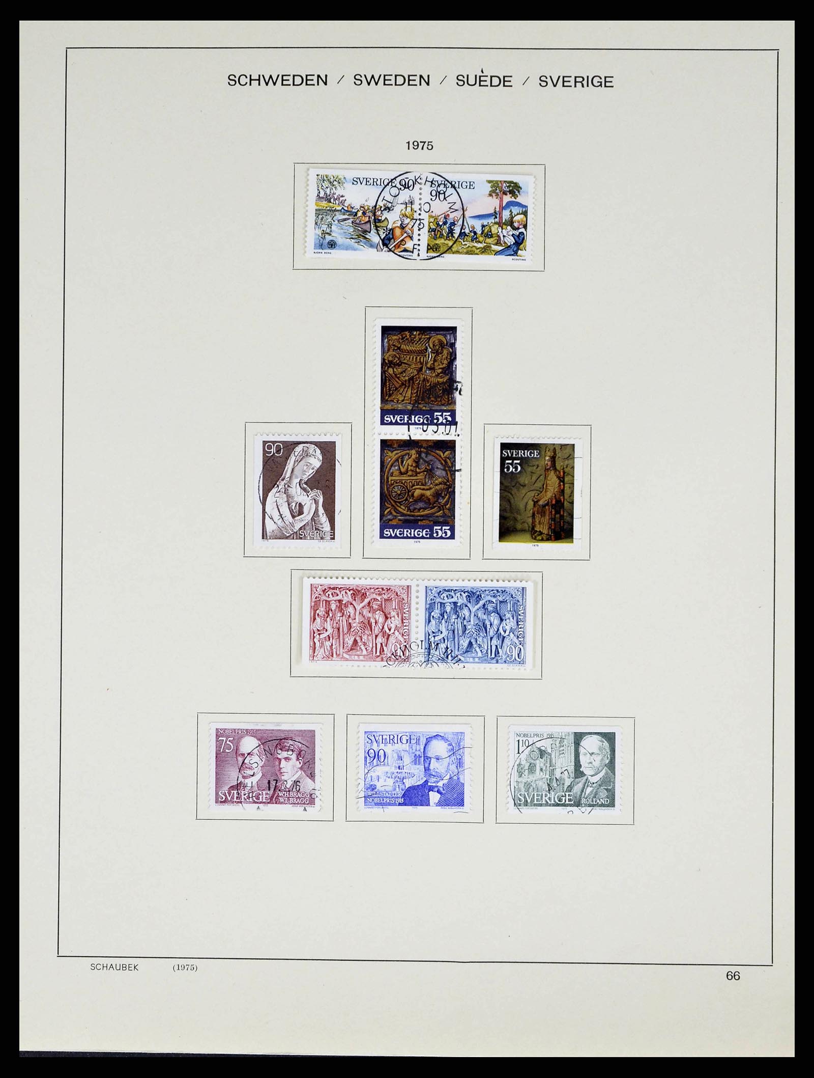 38548 0100 - Stamp collection 38548 Sweden 1855-2014.