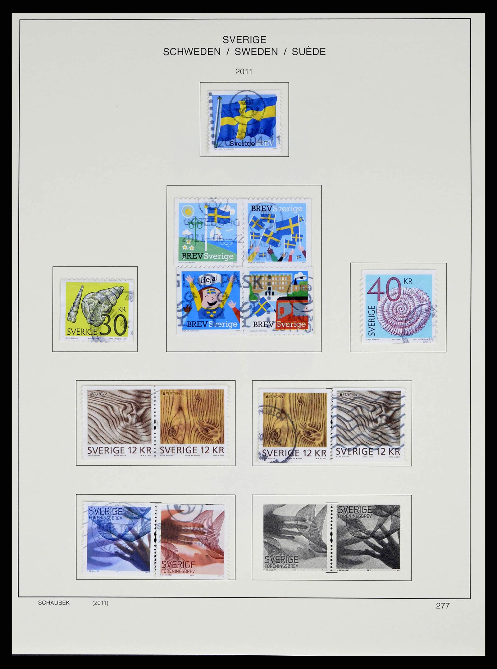 38548 0287 - Stamp collection 38548 Sweden 1855-2014.