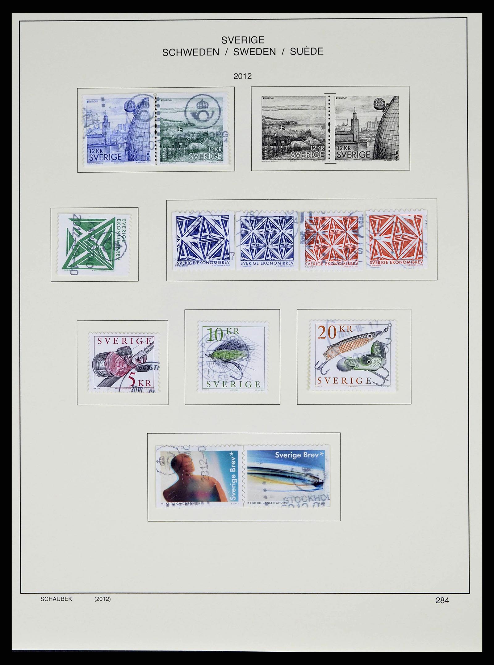 38548 0294 - Stamp collection 38548 Sweden 1855-2014.