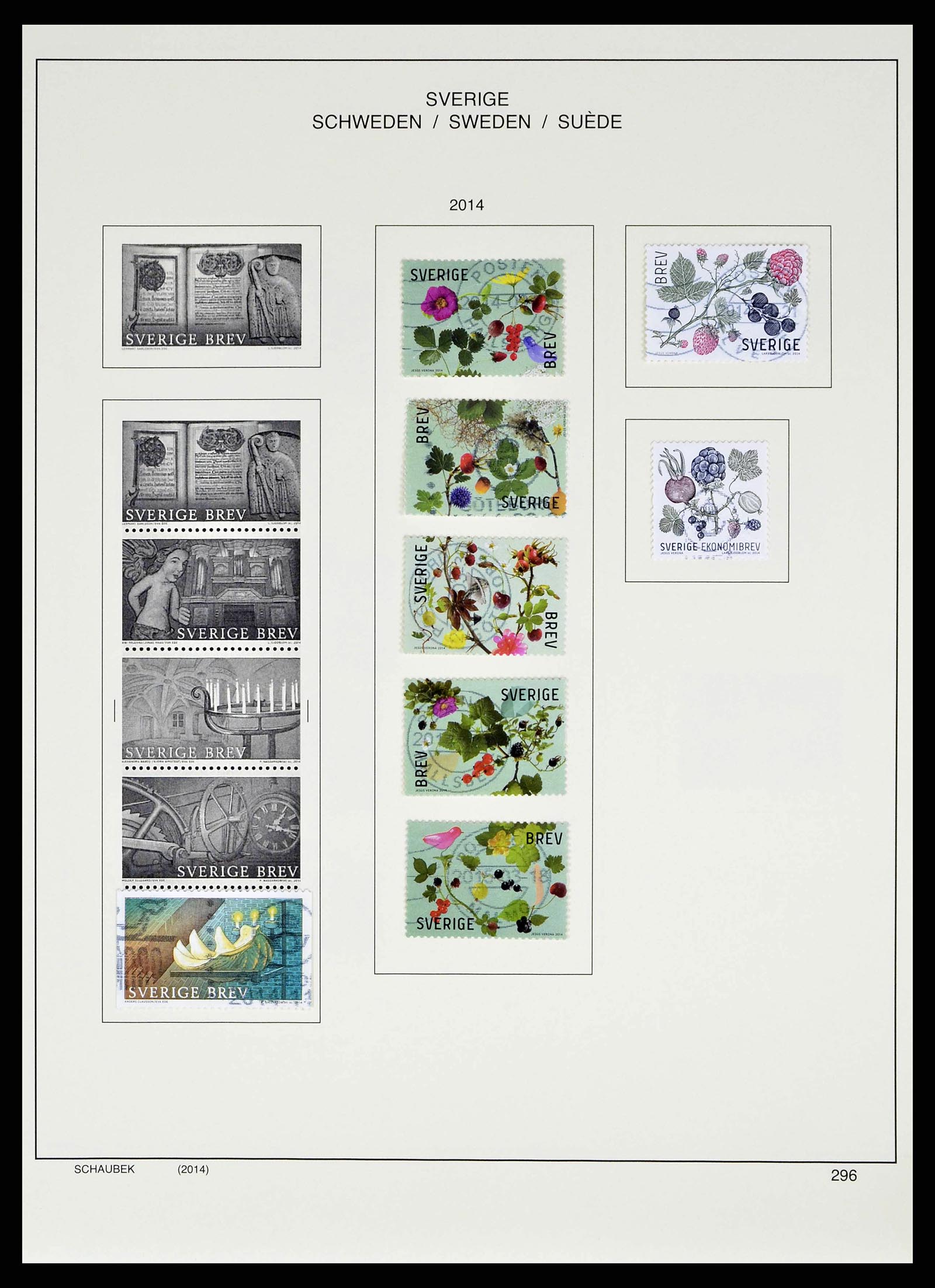 38548 0306 - Stamp collection 38548 Sweden 1855-2014.