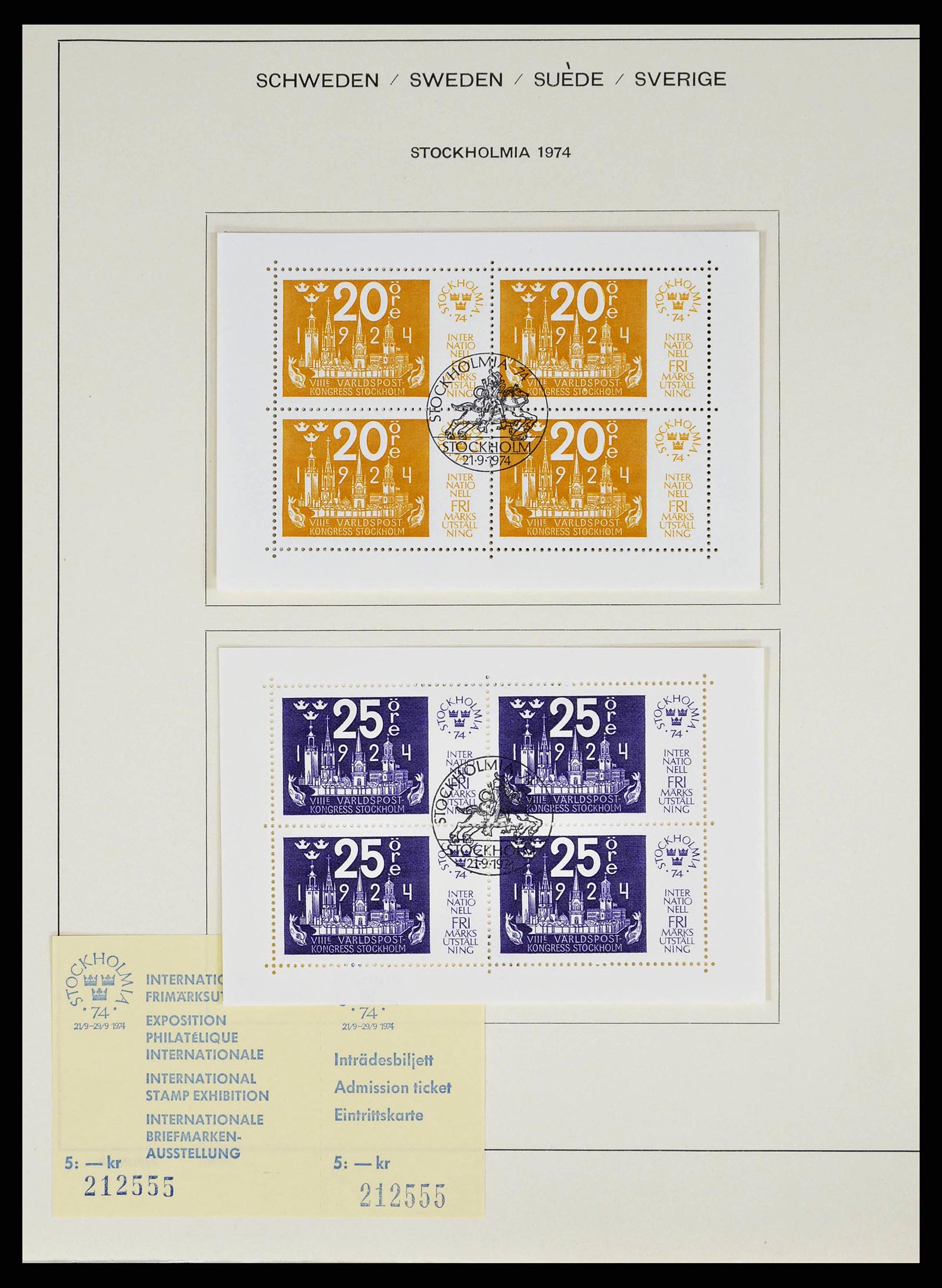 38548 0309 - Stamp collection 38548 Sweden 1855-2014.