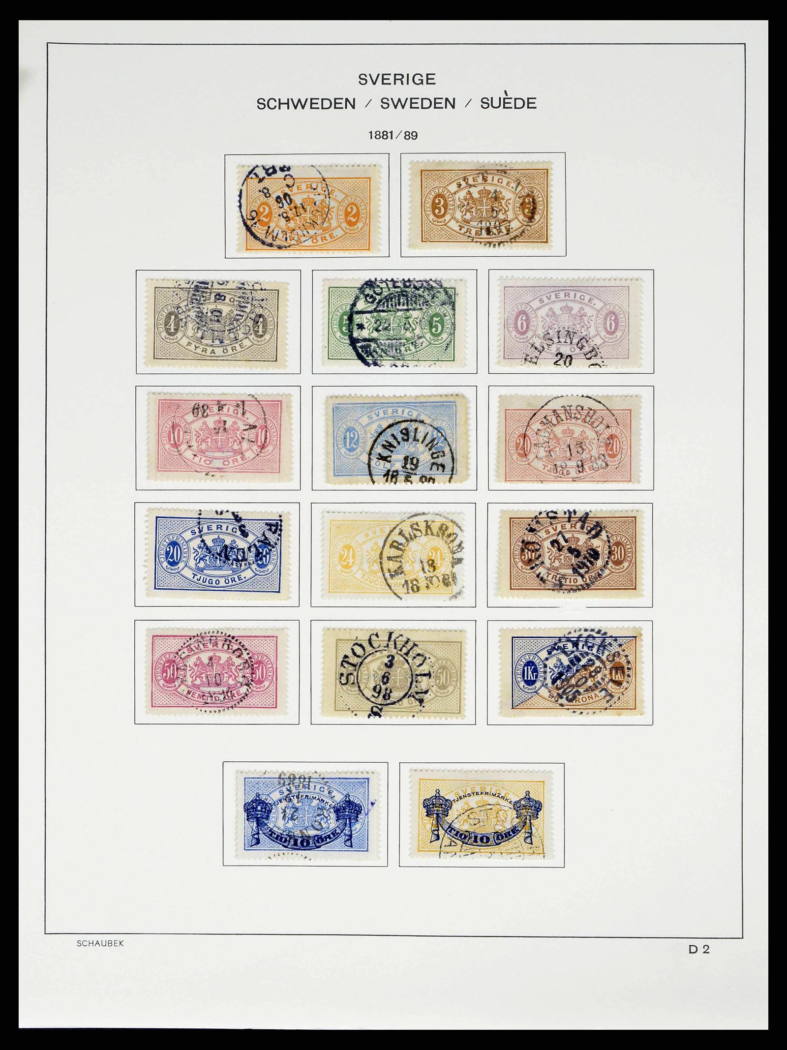 38548 0325 - Stamp collection 38548 Sweden 1855-2014.