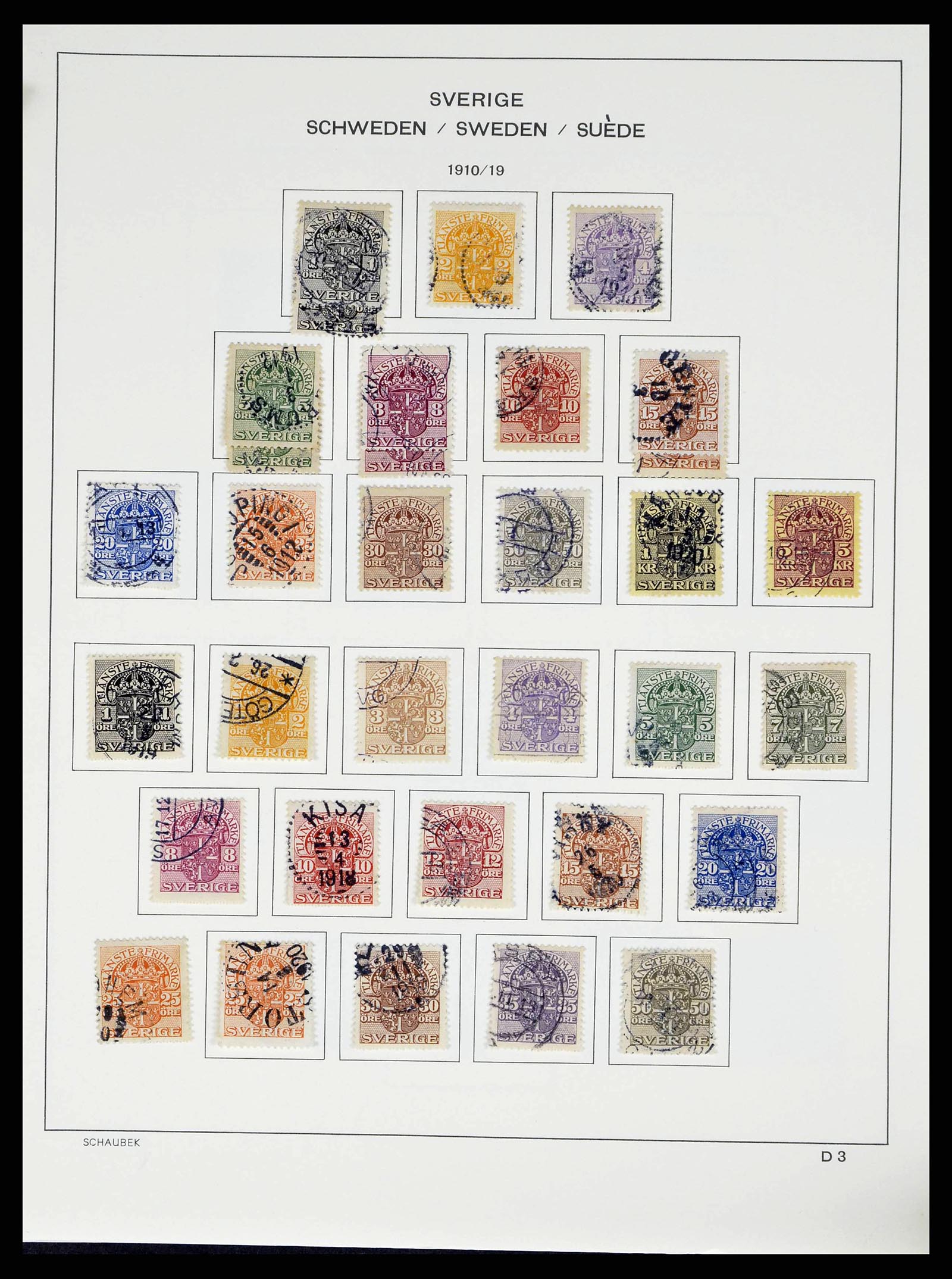 38548 0327 - Postzegelverzameling 38548 Zweden 1855-2014.