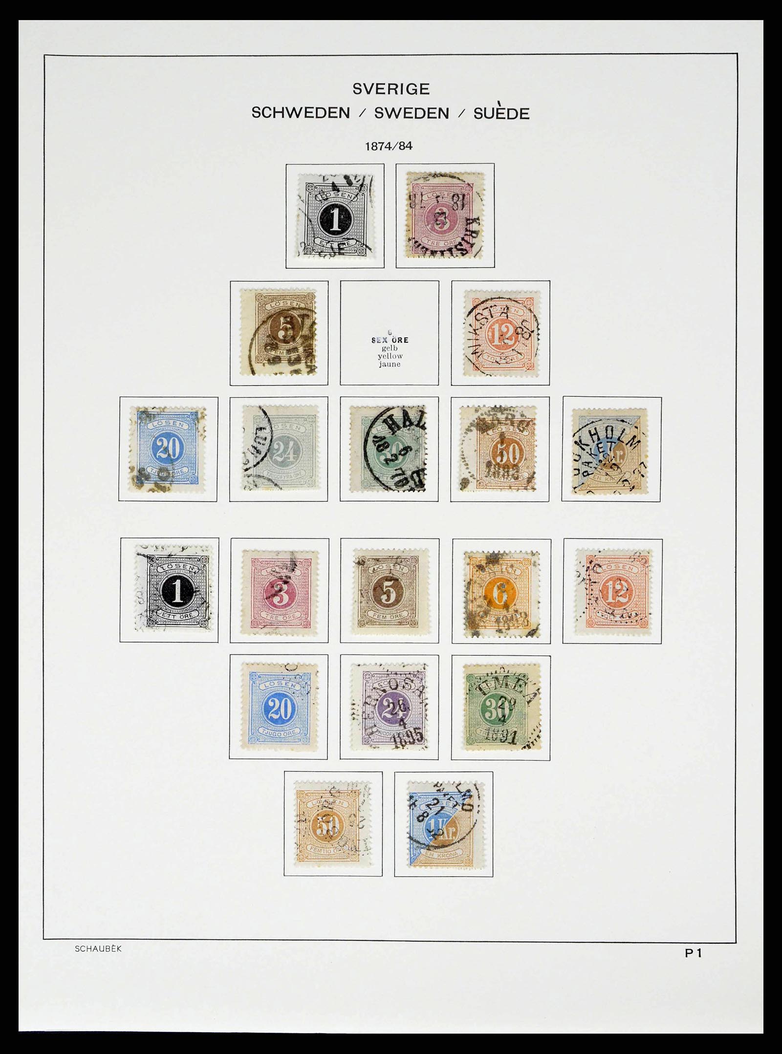 38548 0329 - Postzegelverzameling 38548 Zweden 1855-2014.