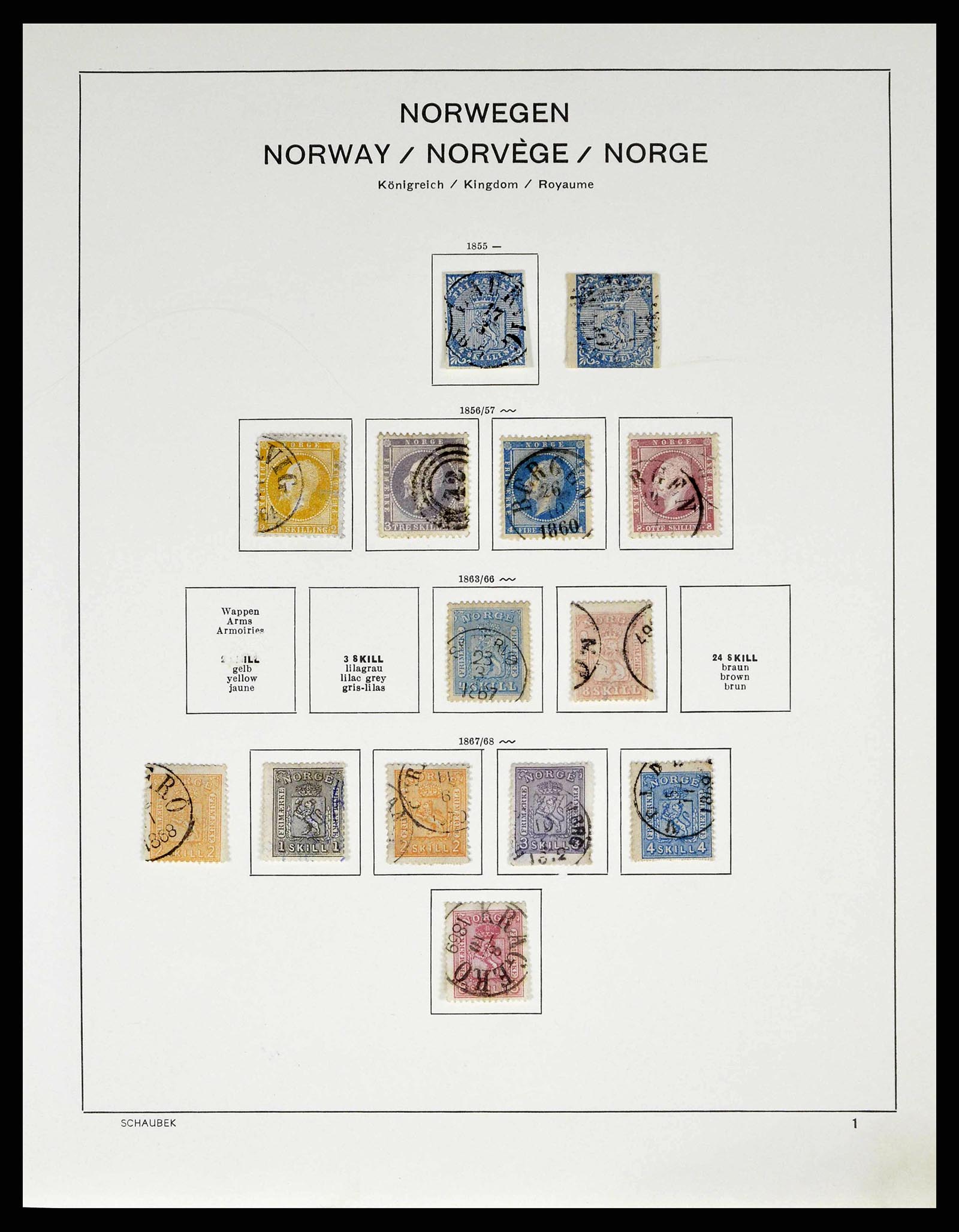 38549 0001 - Stamp collection 38549 Norway 1855-2018!