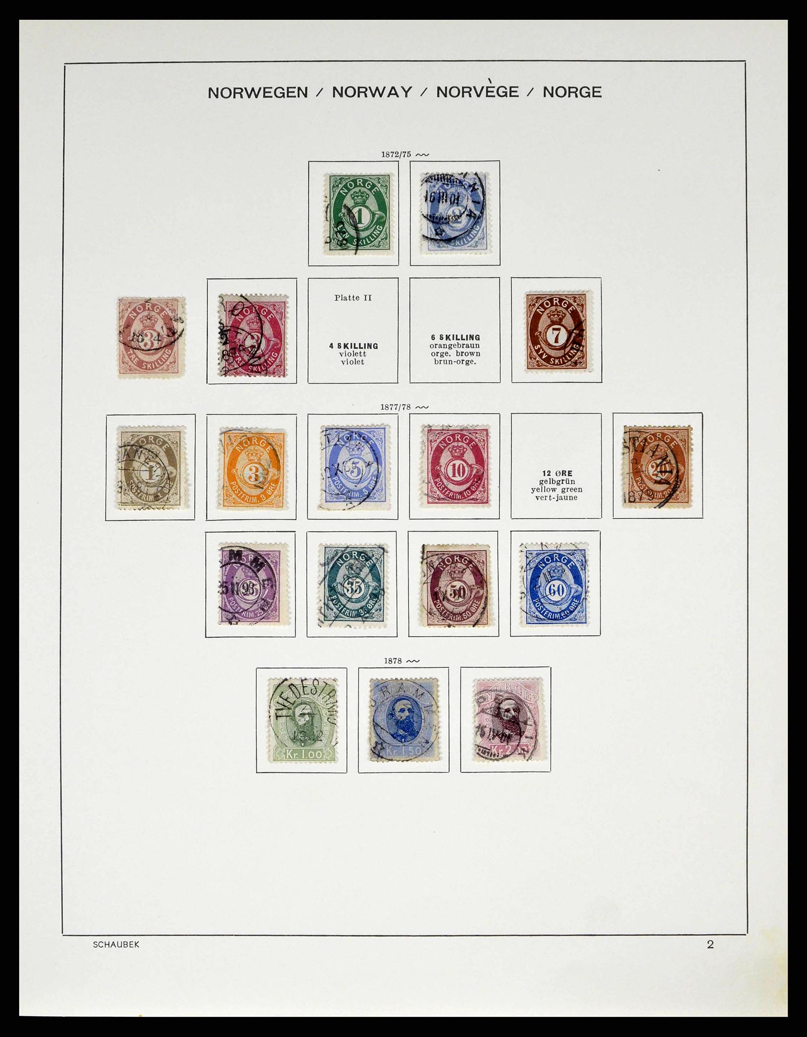 38549 0002 - Postzegelverzameling 38549 Noorwegen 1855-2018!
