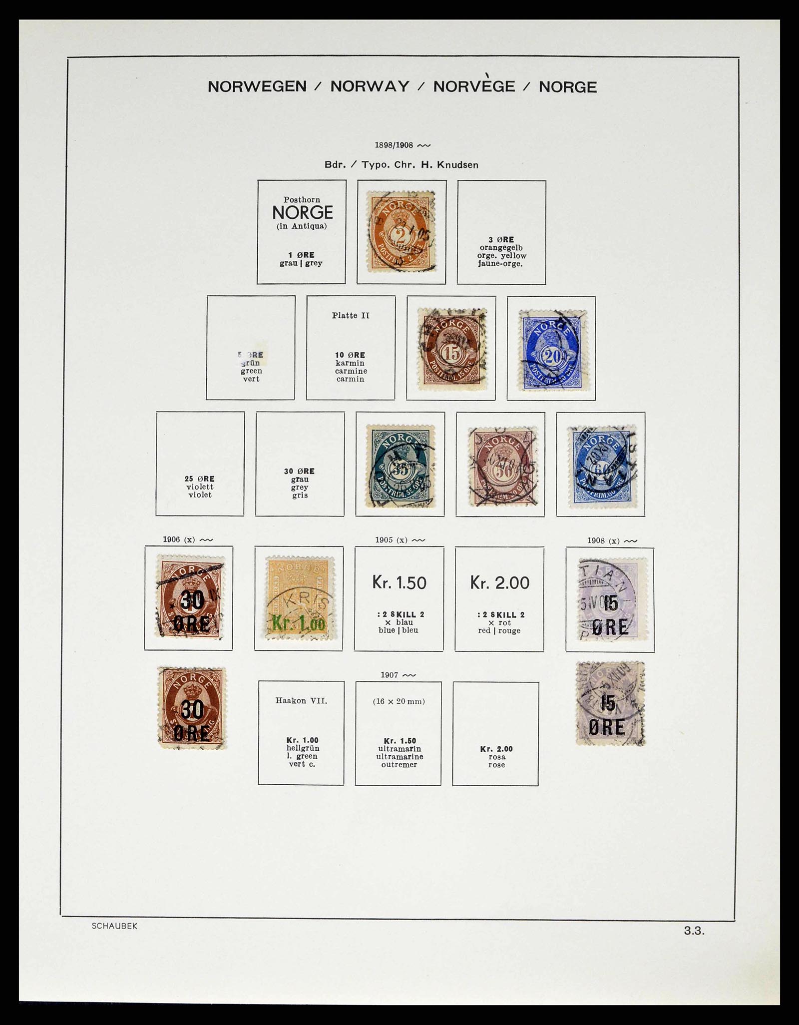 38549 0005 - Postzegelverzameling 38549 Noorwegen 1855-2018!
