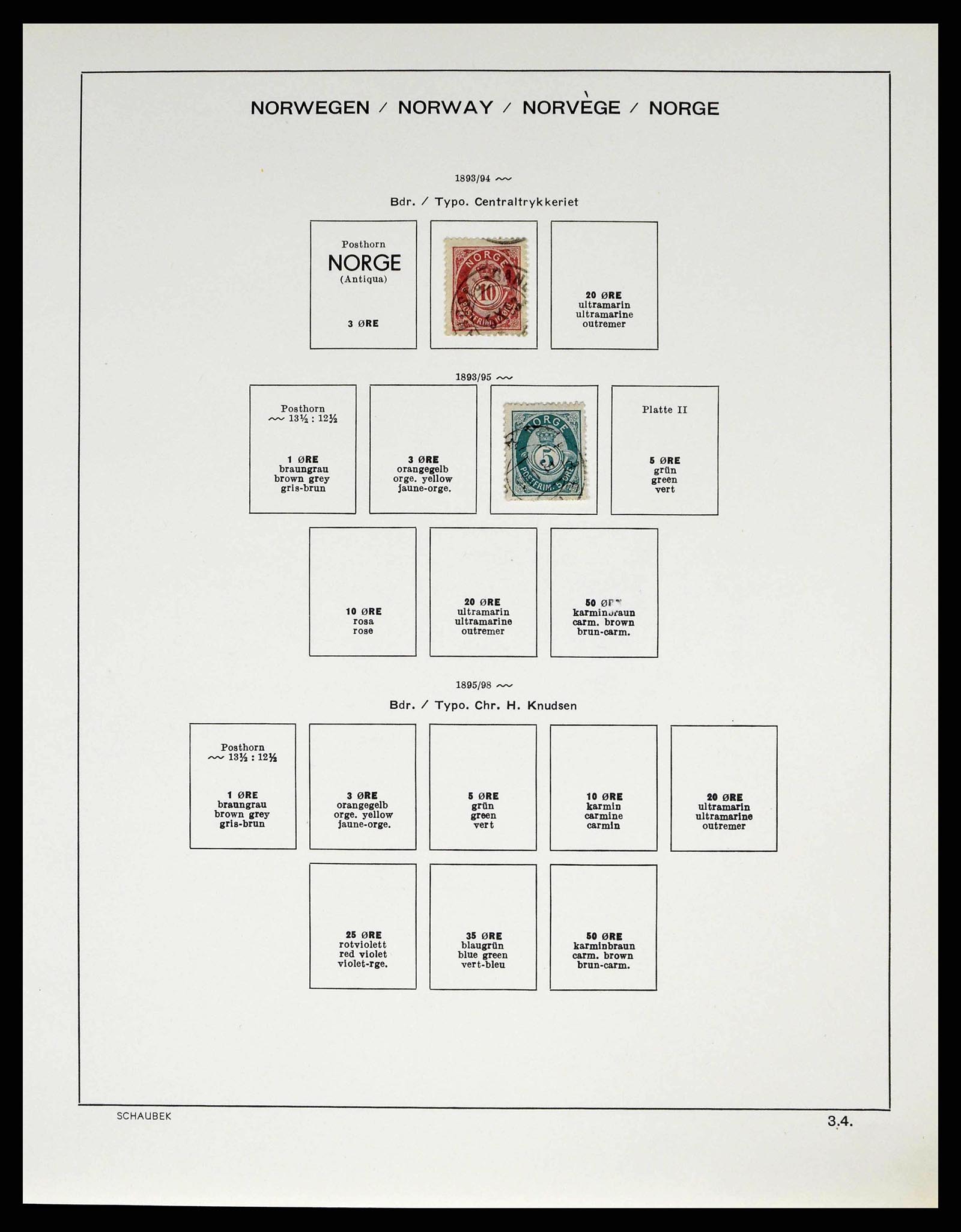 38549 0006 - Postzegelverzameling 38549 Noorwegen 1855-2018!