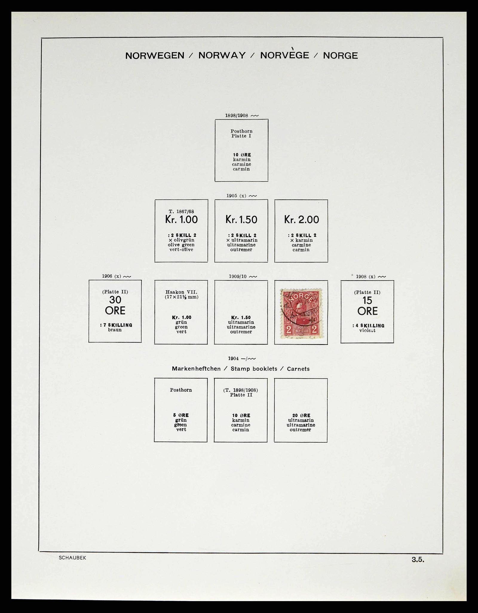 38549 0007 - Stamp collection 38549 Norway 1855-2018!