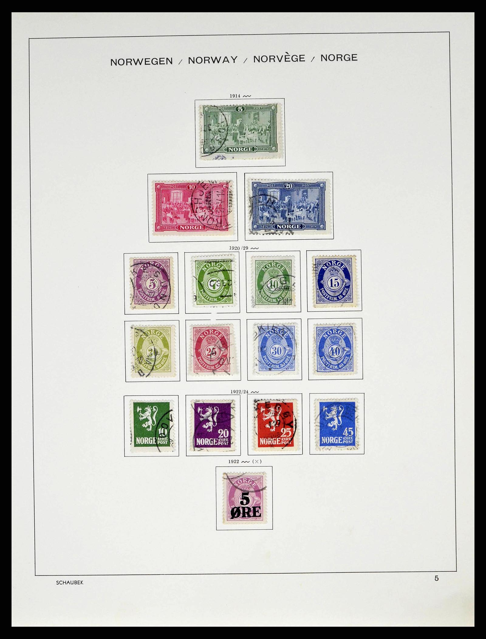 38549 0009 - Postzegelverzameling 38549 Noorwegen 1855-2018!