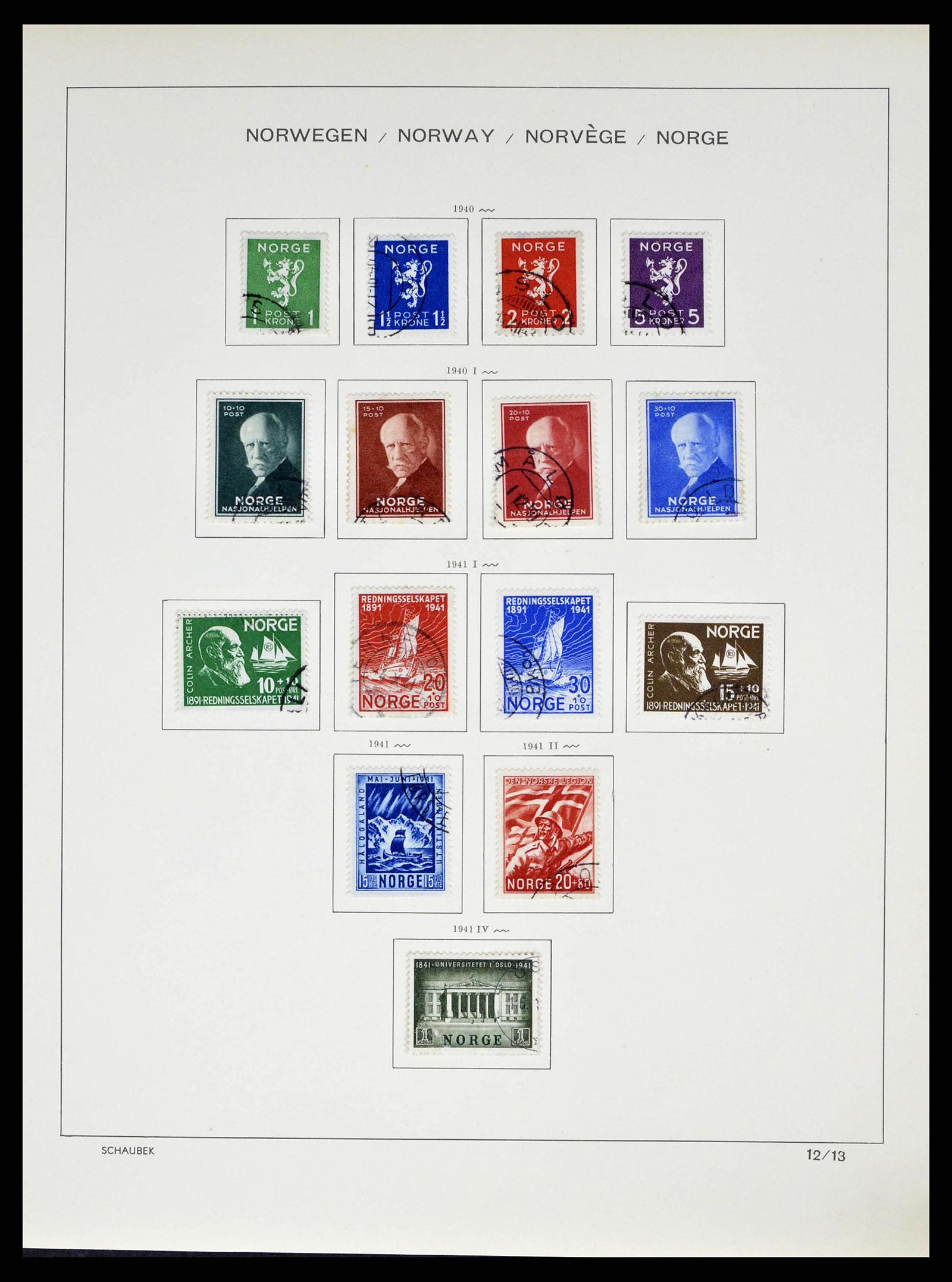 38549 0017 - Postzegelverzameling 38549 Noorwegen 1855-2018!