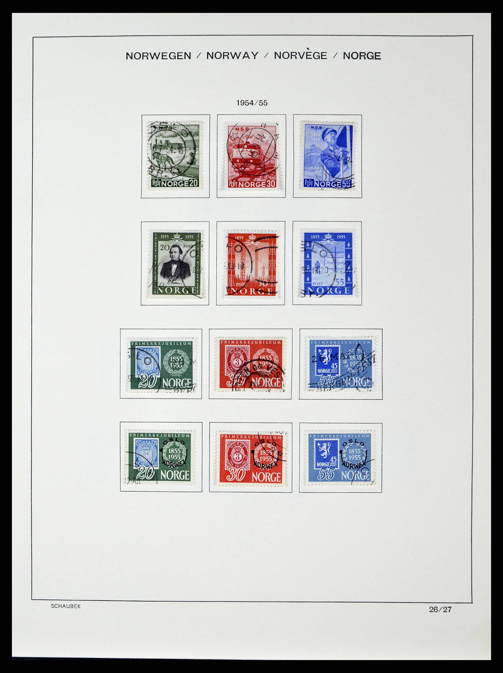38549 0029 - Stamp collection 38549 Norway 1855-2018!