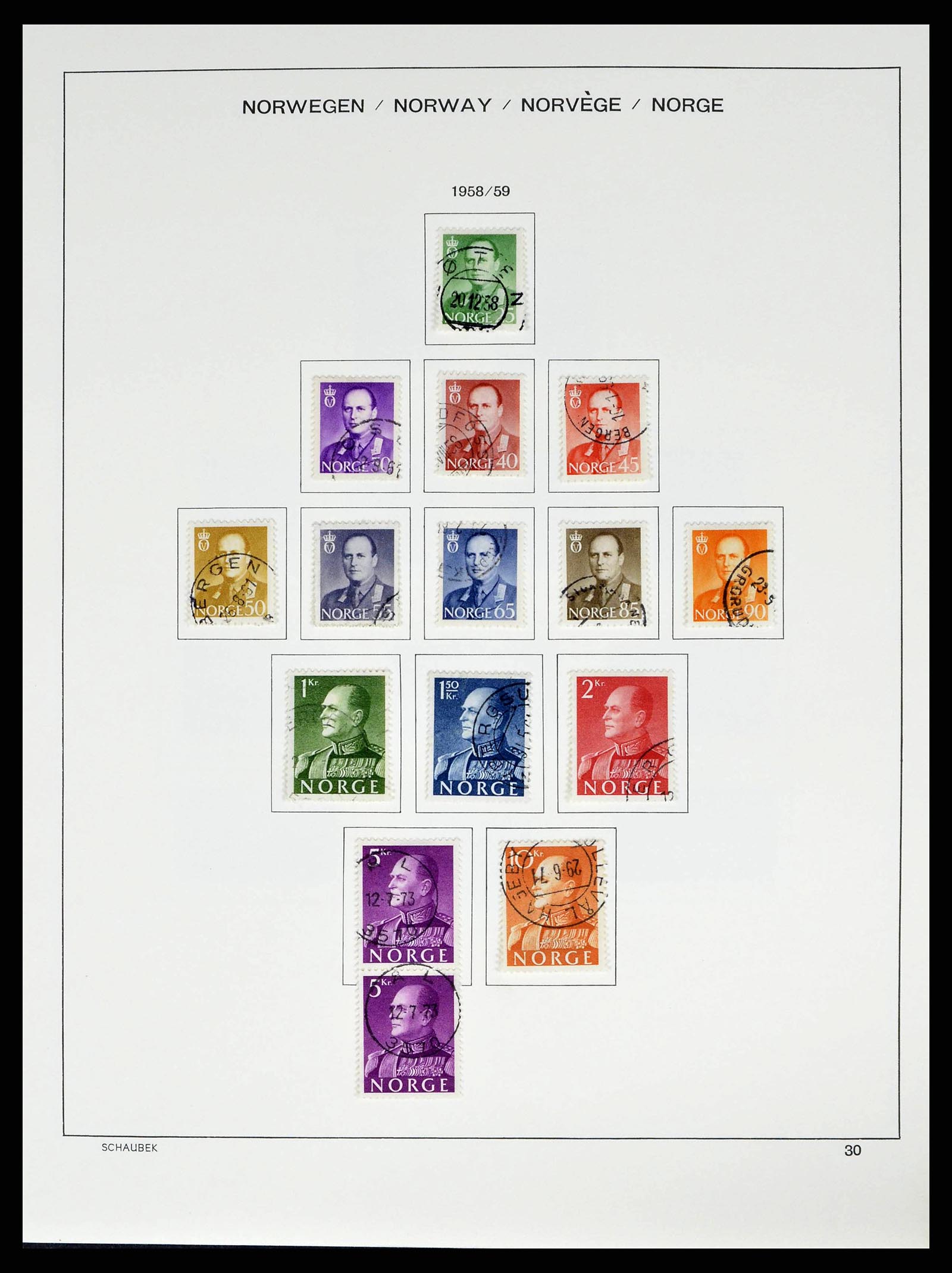 38549 0032 - Stamp collection 38549 Norway 1855-2018!