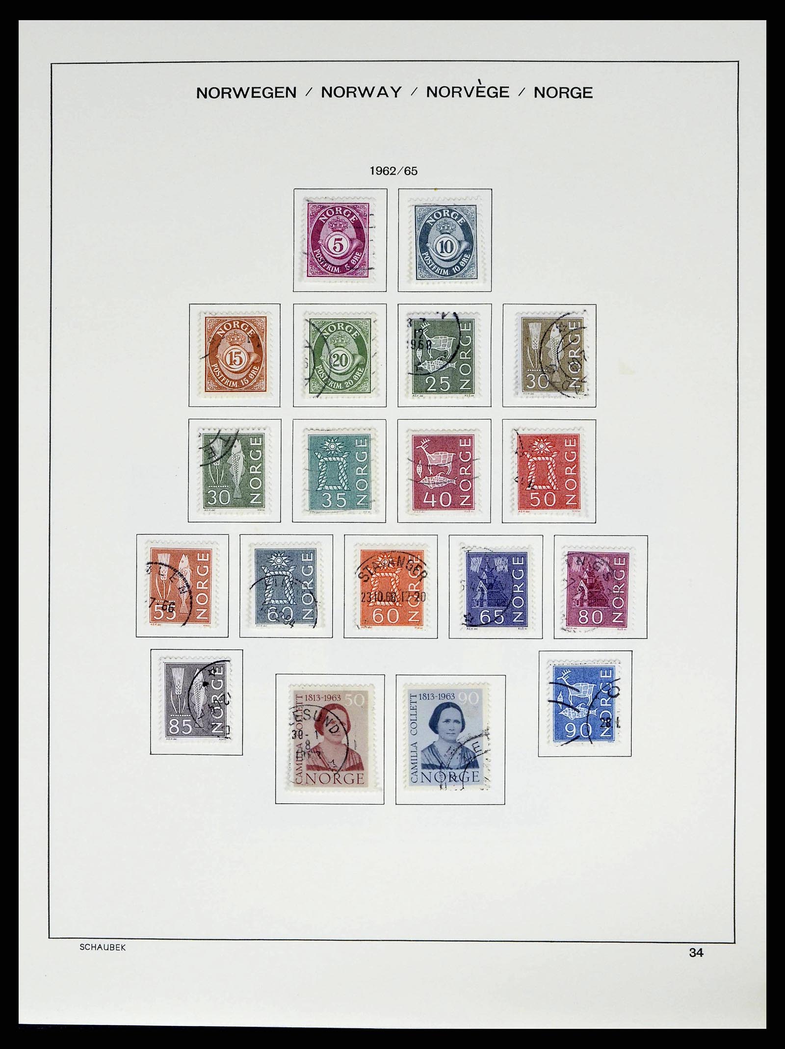 38549 0036 - Stamp collection 38549 Norway 1855-2018!