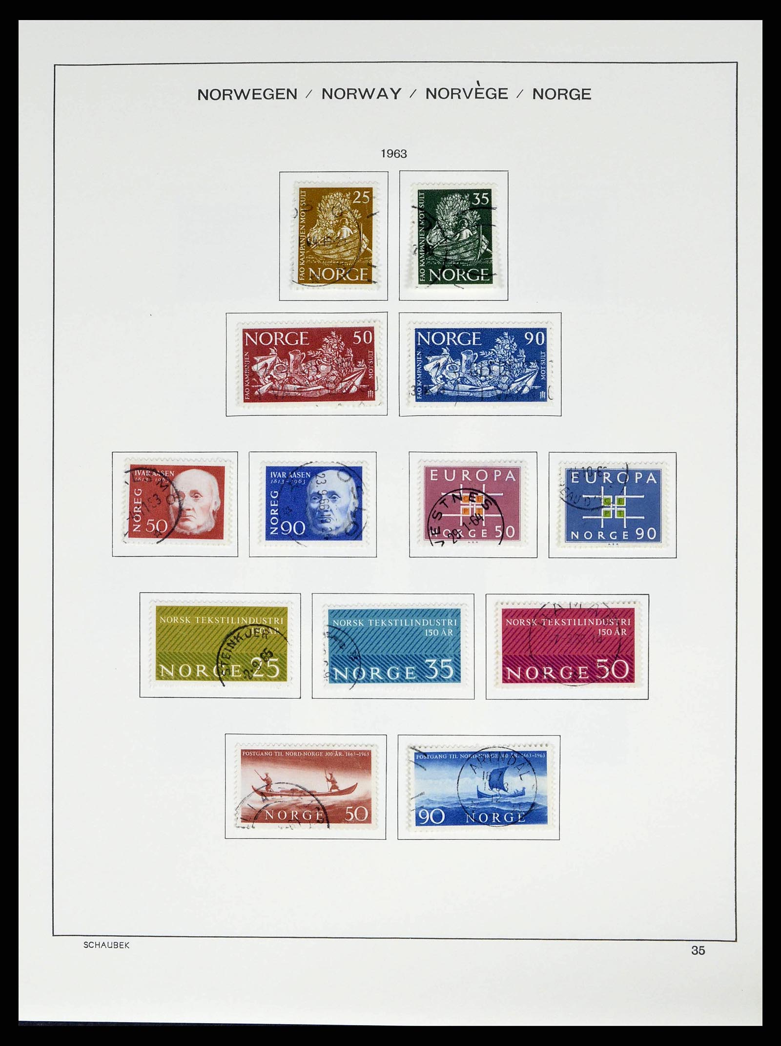 38549 0037 - Stamp collection 38549 Norway 1855-2018!
