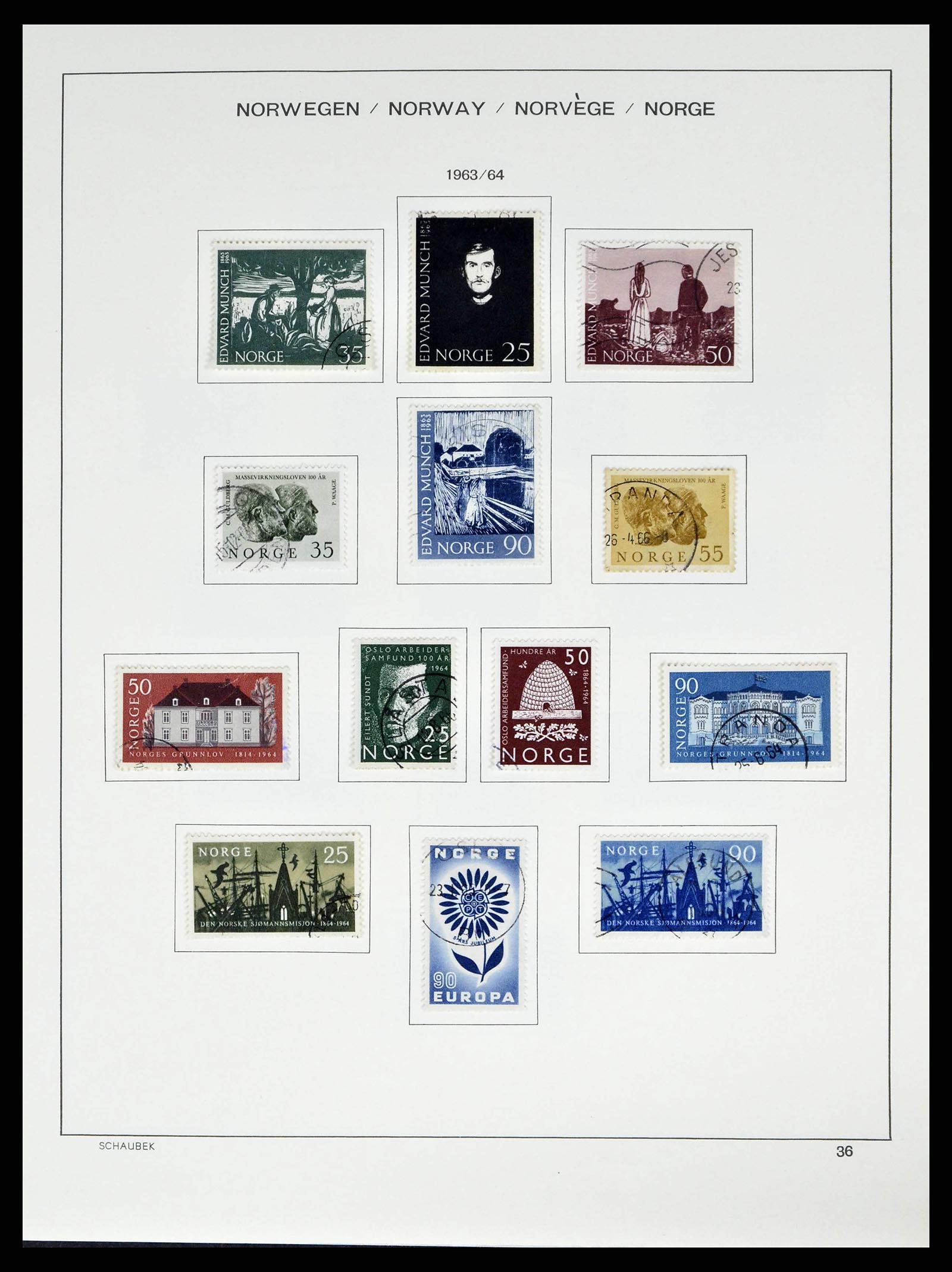 38549 0038 - Stamp collection 38549 Norway 1855-2018!