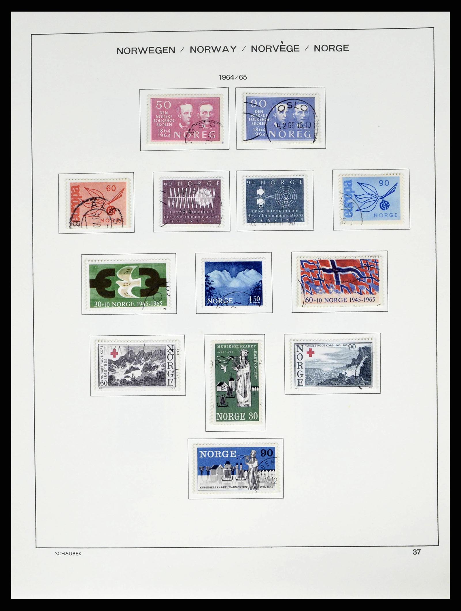 38549 0039 - Stamp collection 38549 Norway 1855-2018!