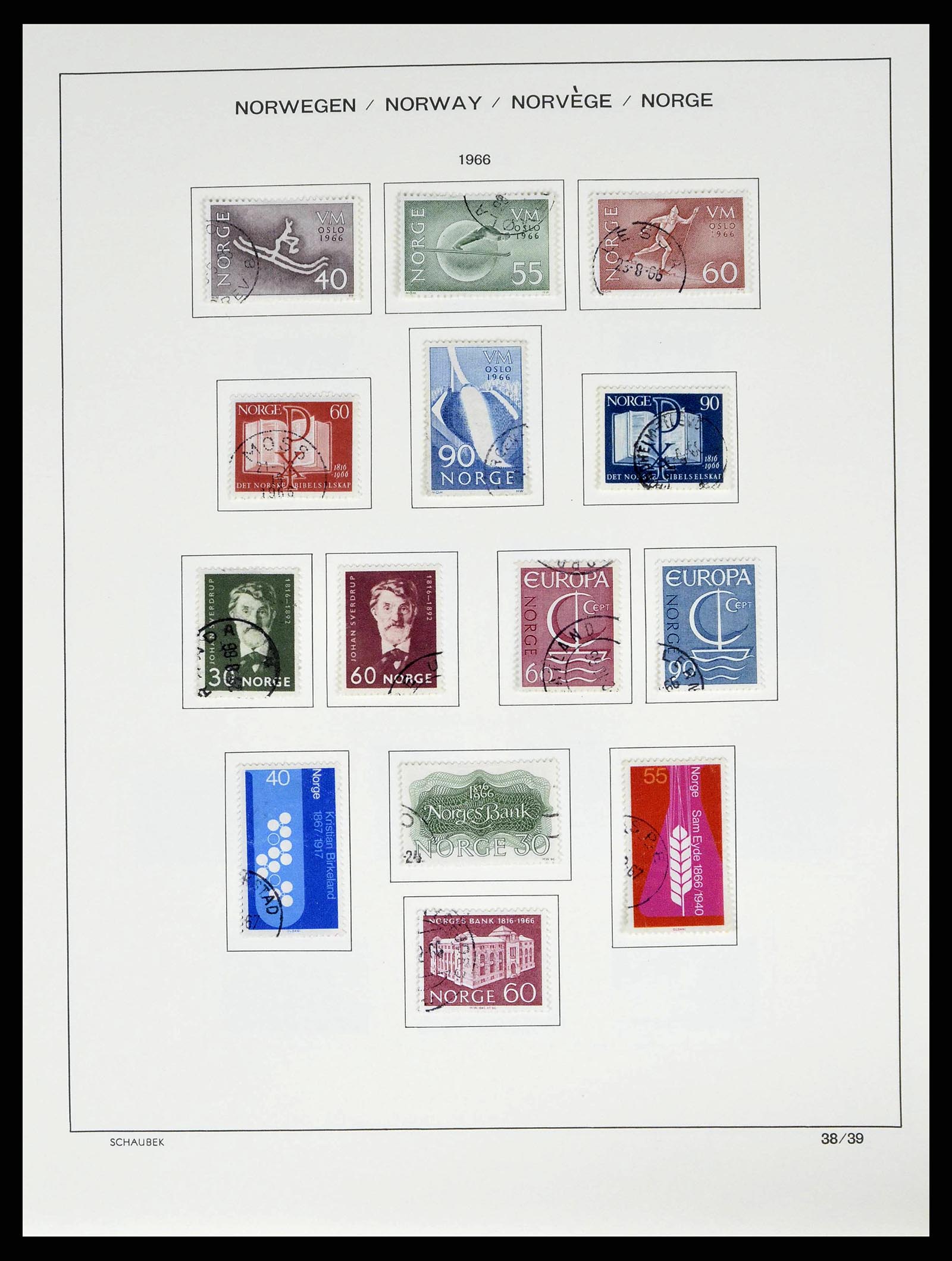 38549 0040 - Stamp collection 38549 Norway 1855-2018!