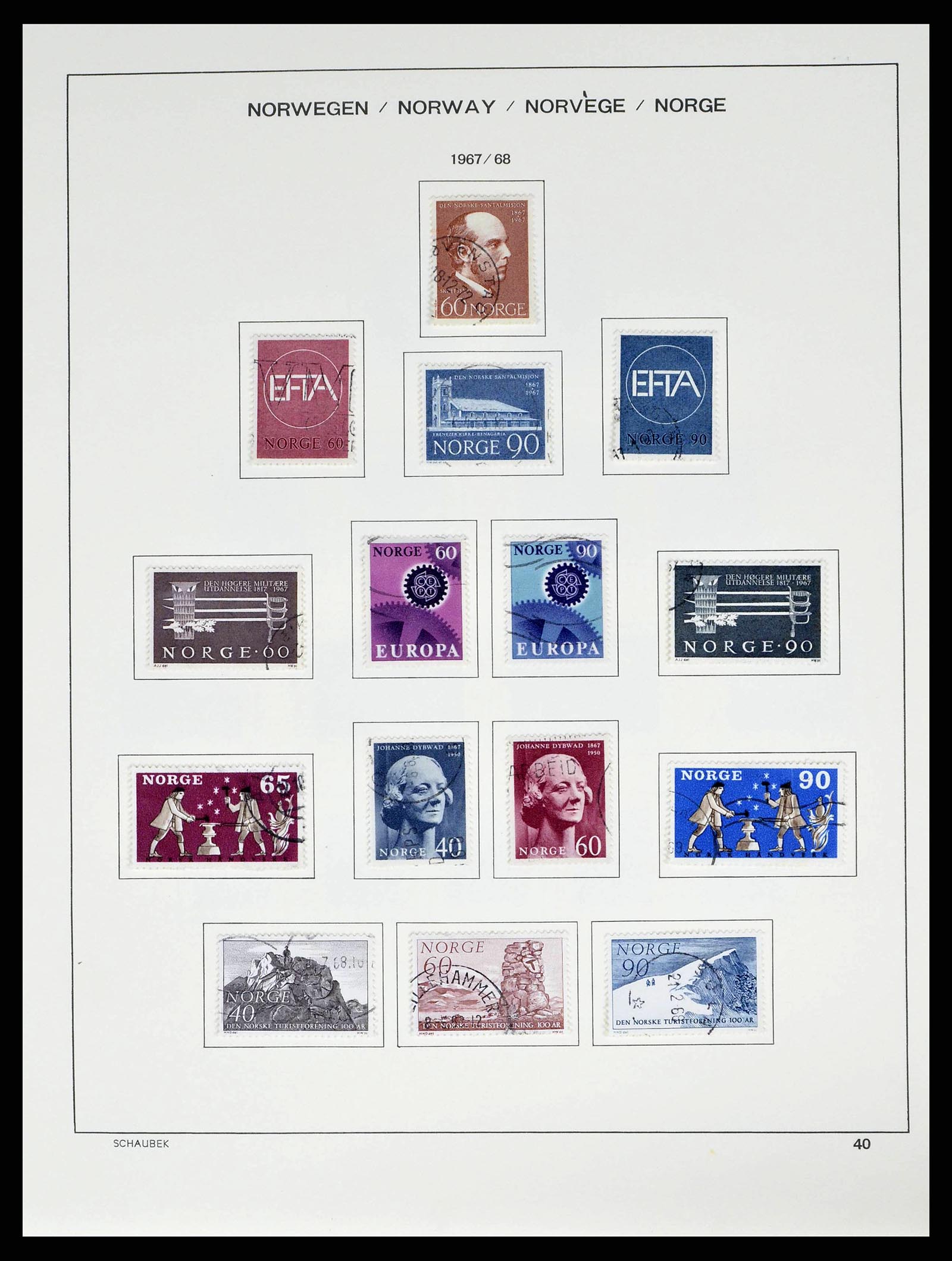 38549 0041 - Postzegelverzameling 38549 Noorwegen 1855-2018!