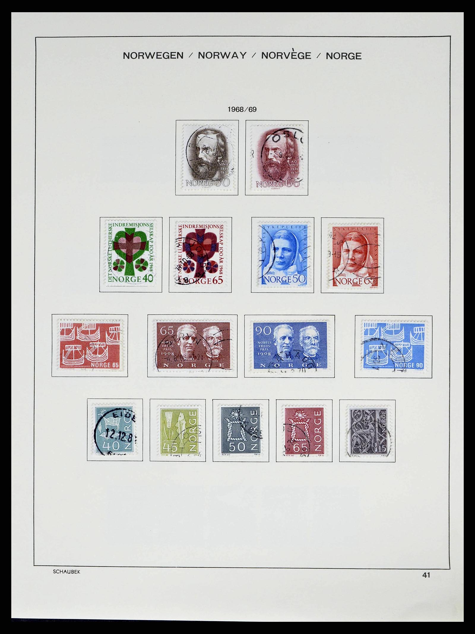 38549 0042 - Postzegelverzameling 38549 Noorwegen 1855-2018!