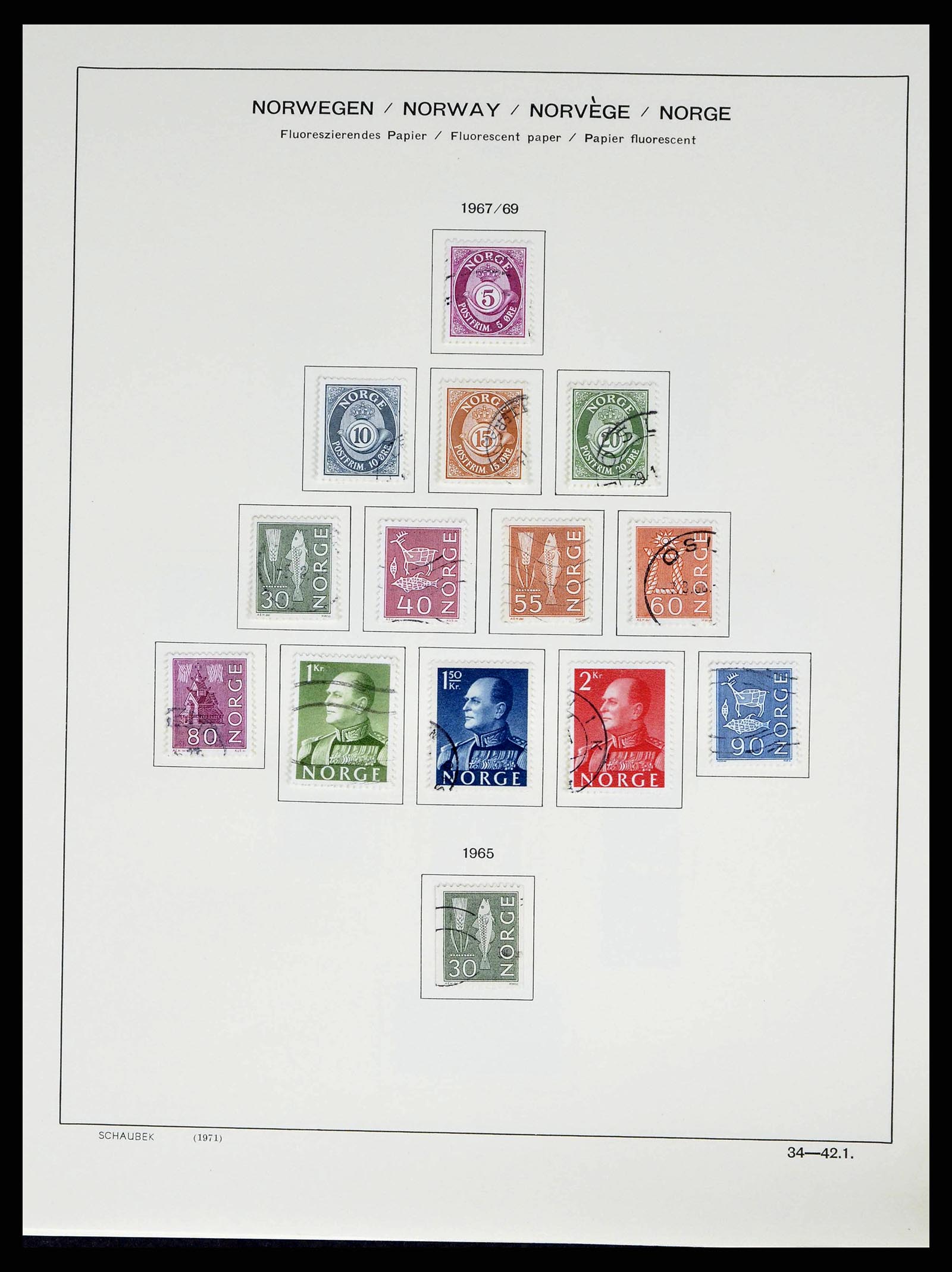 38549 0044 - Postzegelverzameling 38549 Noorwegen 1855-2018!