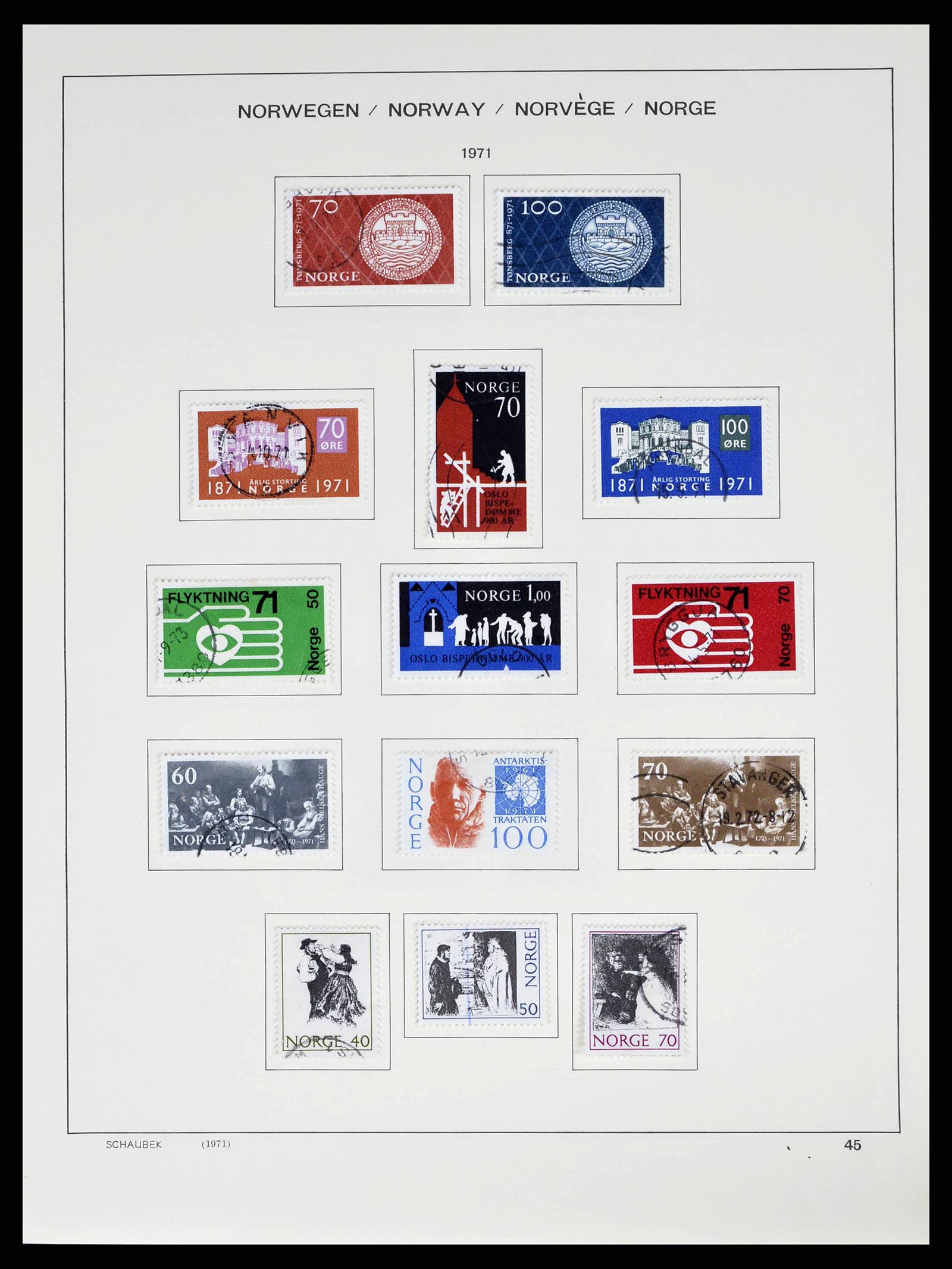 38549 0047 - Postzegelverzameling 38549 Noorwegen 1855-2018!