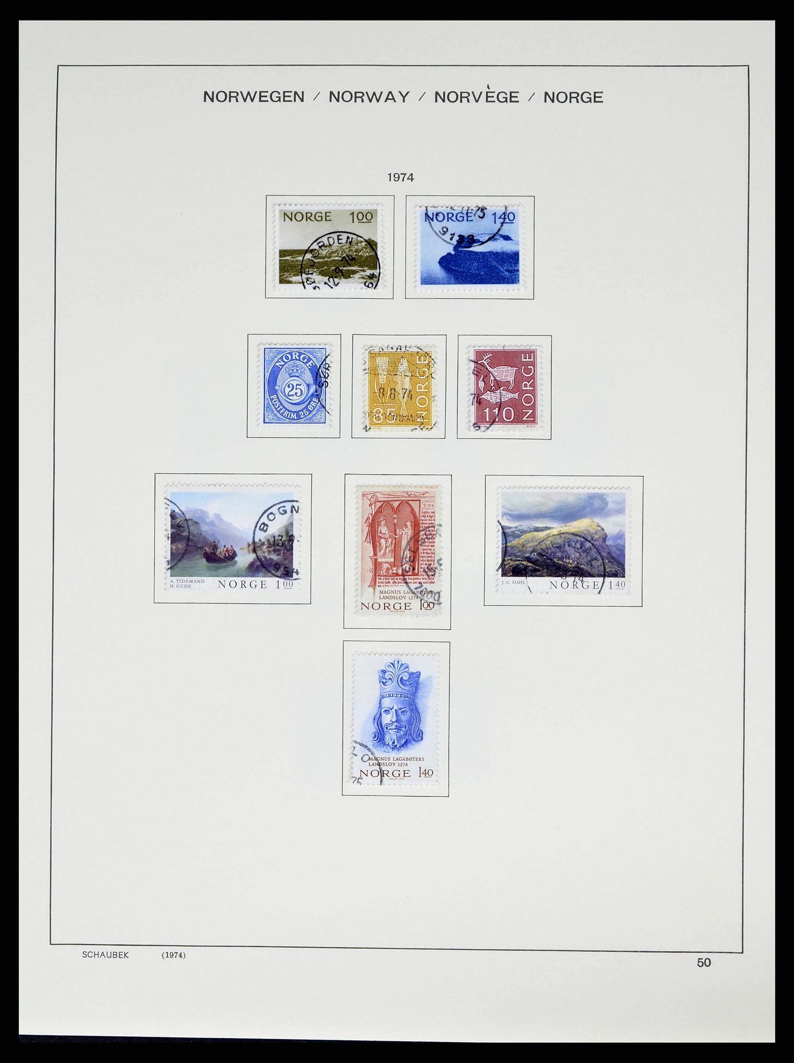 38549 0052 - Postzegelverzameling 38549 Noorwegen 1855-2018!