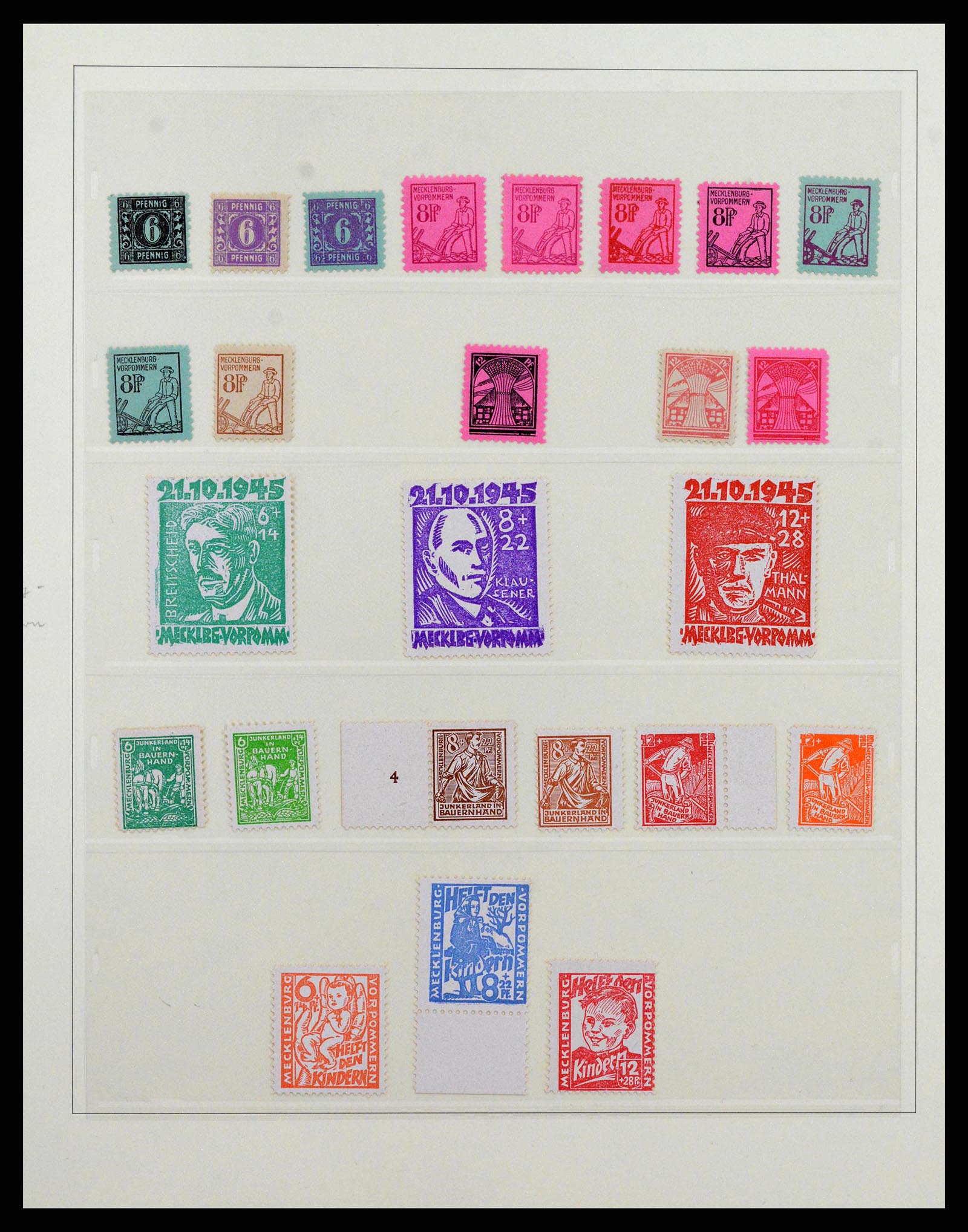 38550 0004 - Postzegelverzameling 38550 Sovjet Zone 1945-1949.