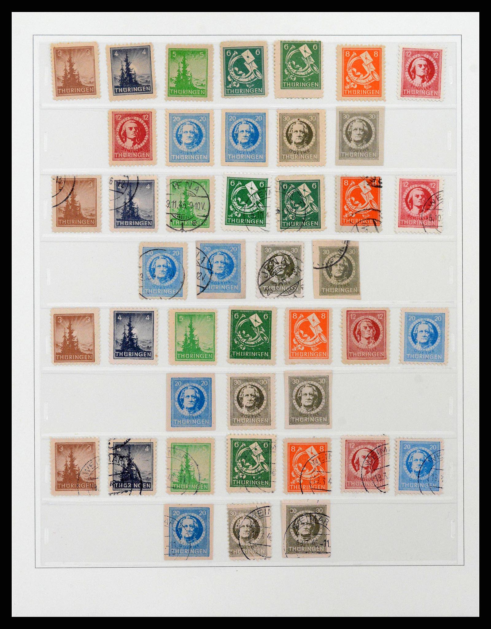 38550 0013 - Postzegelverzameling 38550 Sovjet Zone 1945-1949.