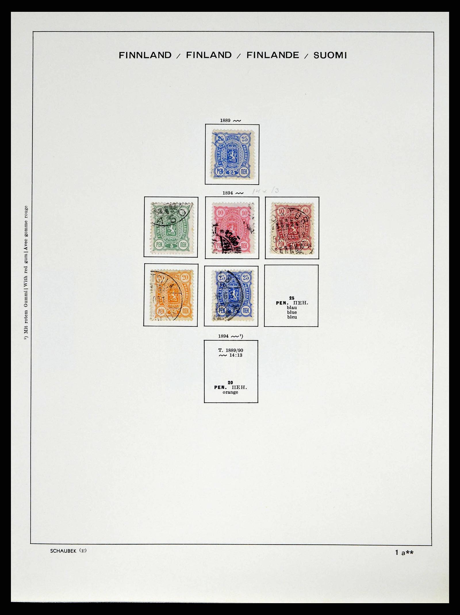 38552 0005 - Postzegelverzameling 38552 Finland 1856-2014.