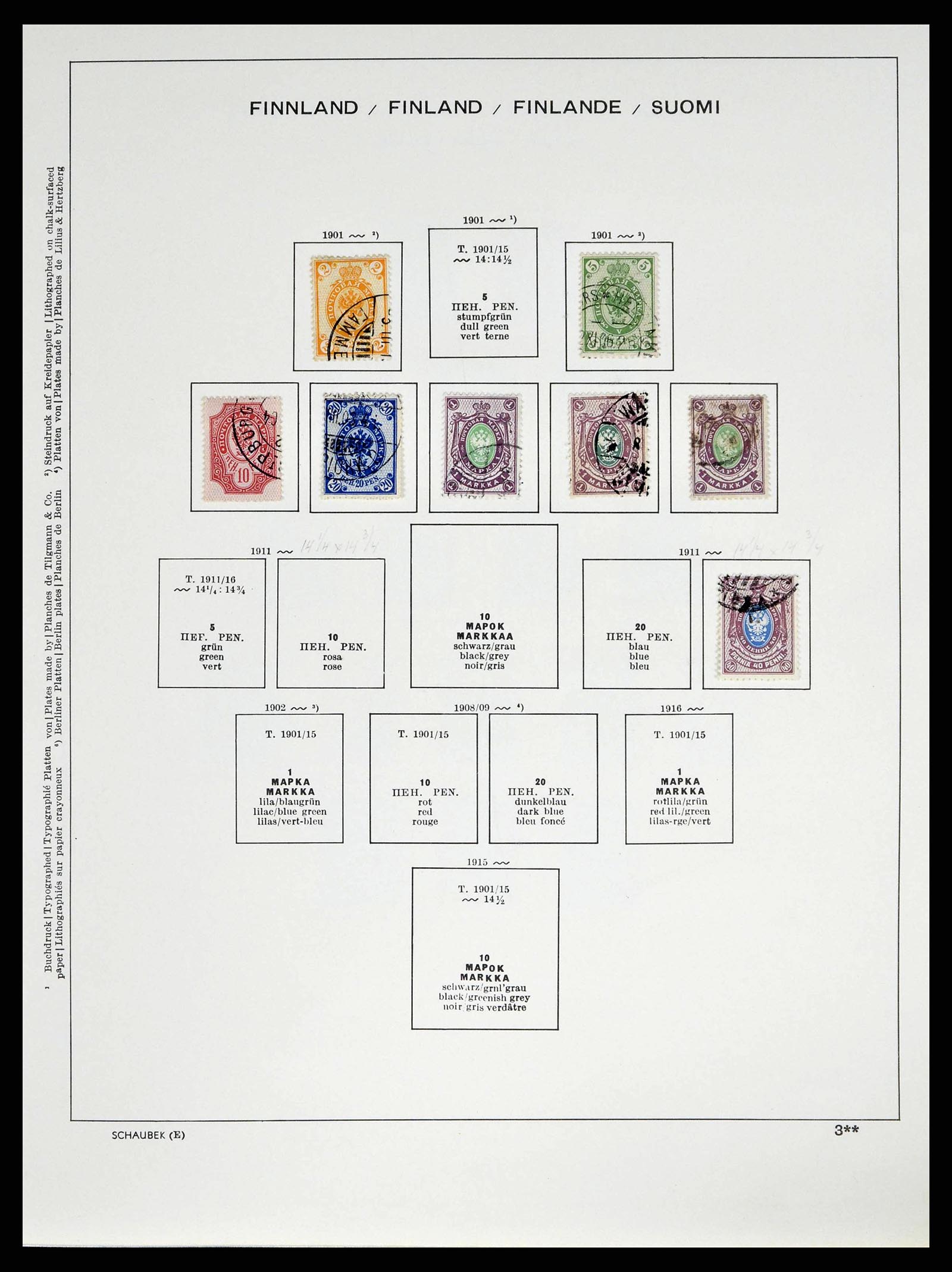 38552 0008 - Postzegelverzameling 38552 Finland 1856-2014.