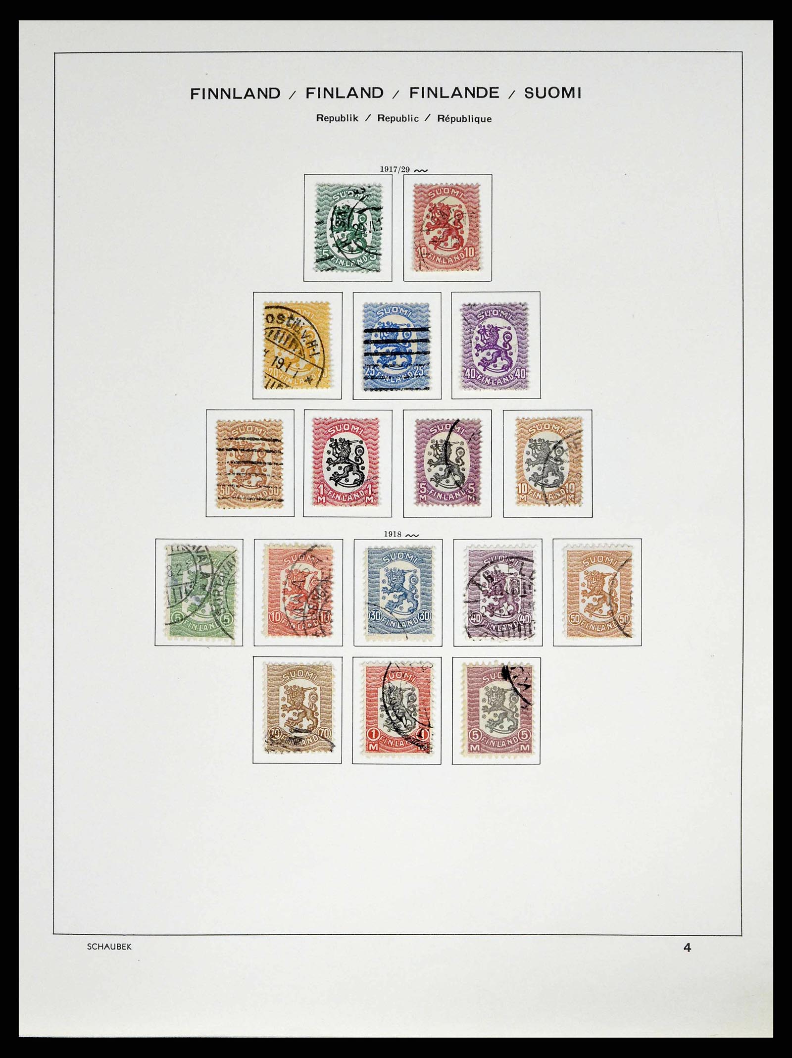 38552 0009 - Postzegelverzameling 38552 Finland 1856-2014.