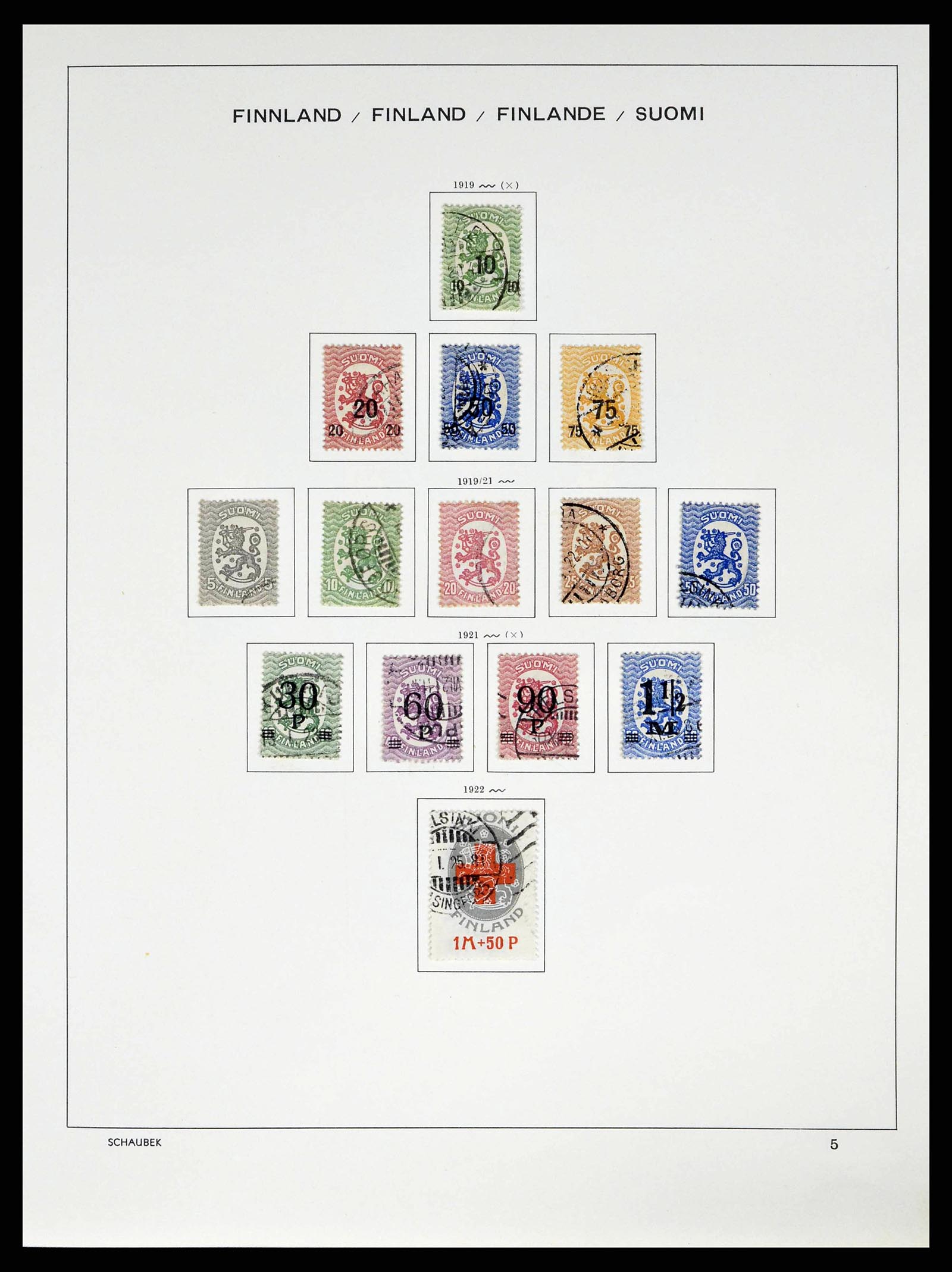 38552 0010 - Postzegelverzameling 38552 Finland 1856-2014.