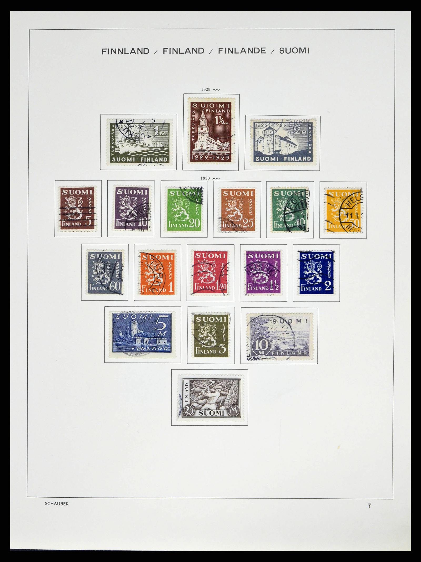 38552 0015 - Postzegelverzameling 38552 Finland 1856-2014.