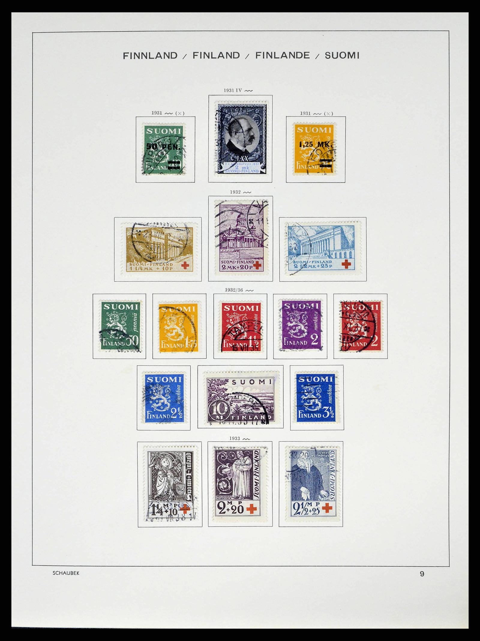 38552 0017 - Postzegelverzameling 38552 Finland 1856-2014.