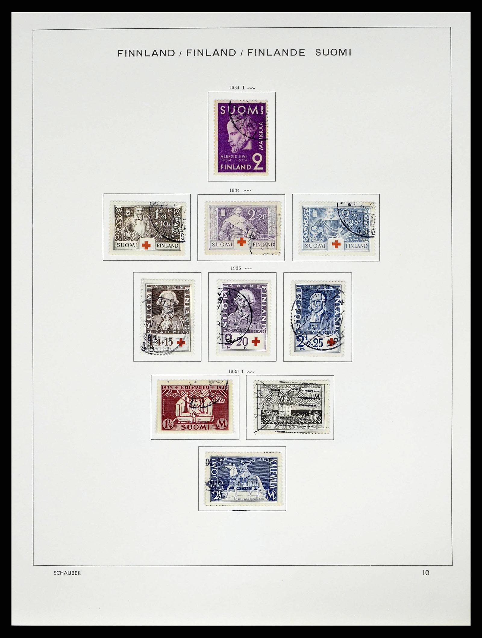 38552 0019 - Postzegelverzameling 38552 Finland 1856-2014.