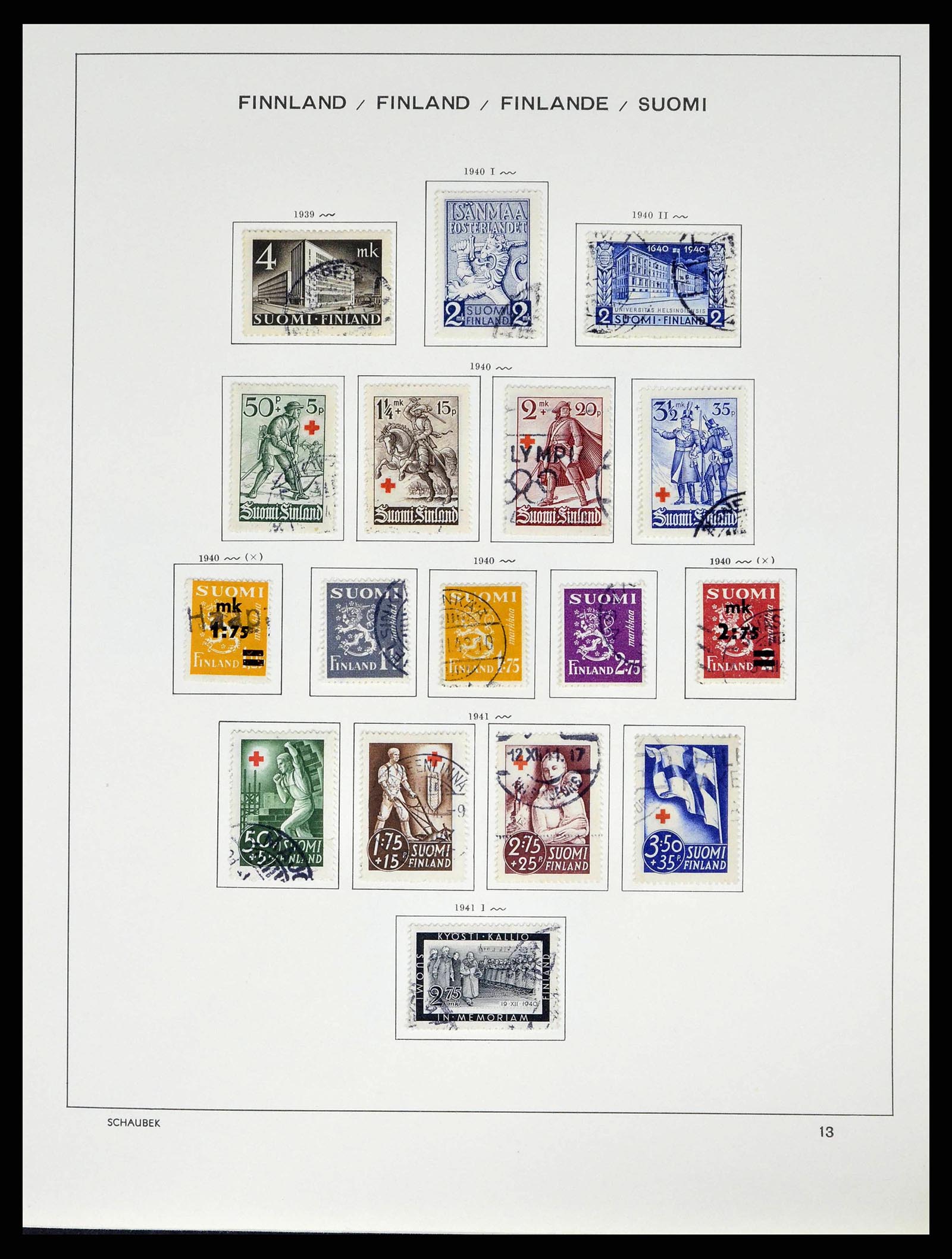 38552 0022 - Postzegelverzameling 38552 Finland 1856-2014.