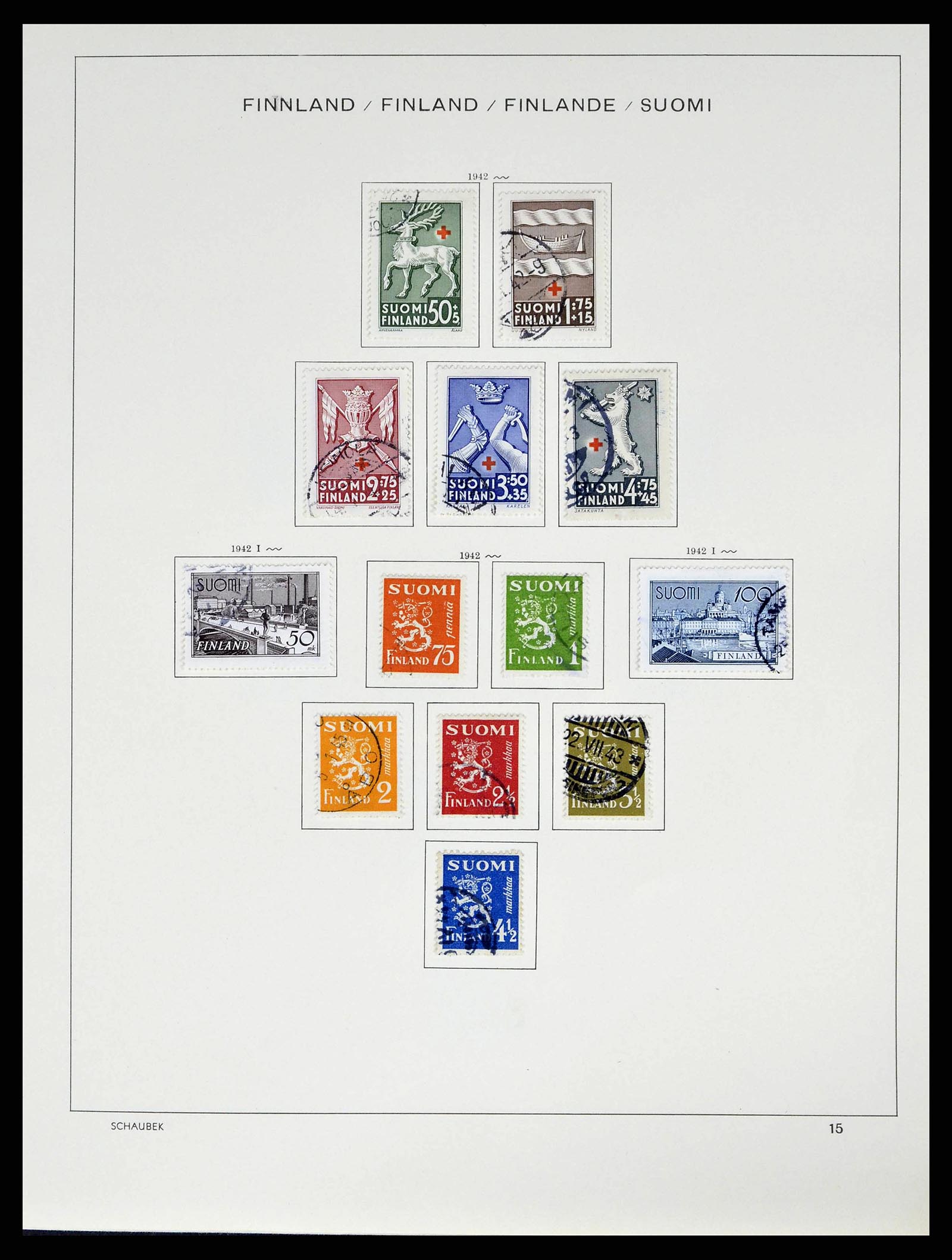 38552 0024 - Postzegelverzameling 38552 Finland 1856-2014.