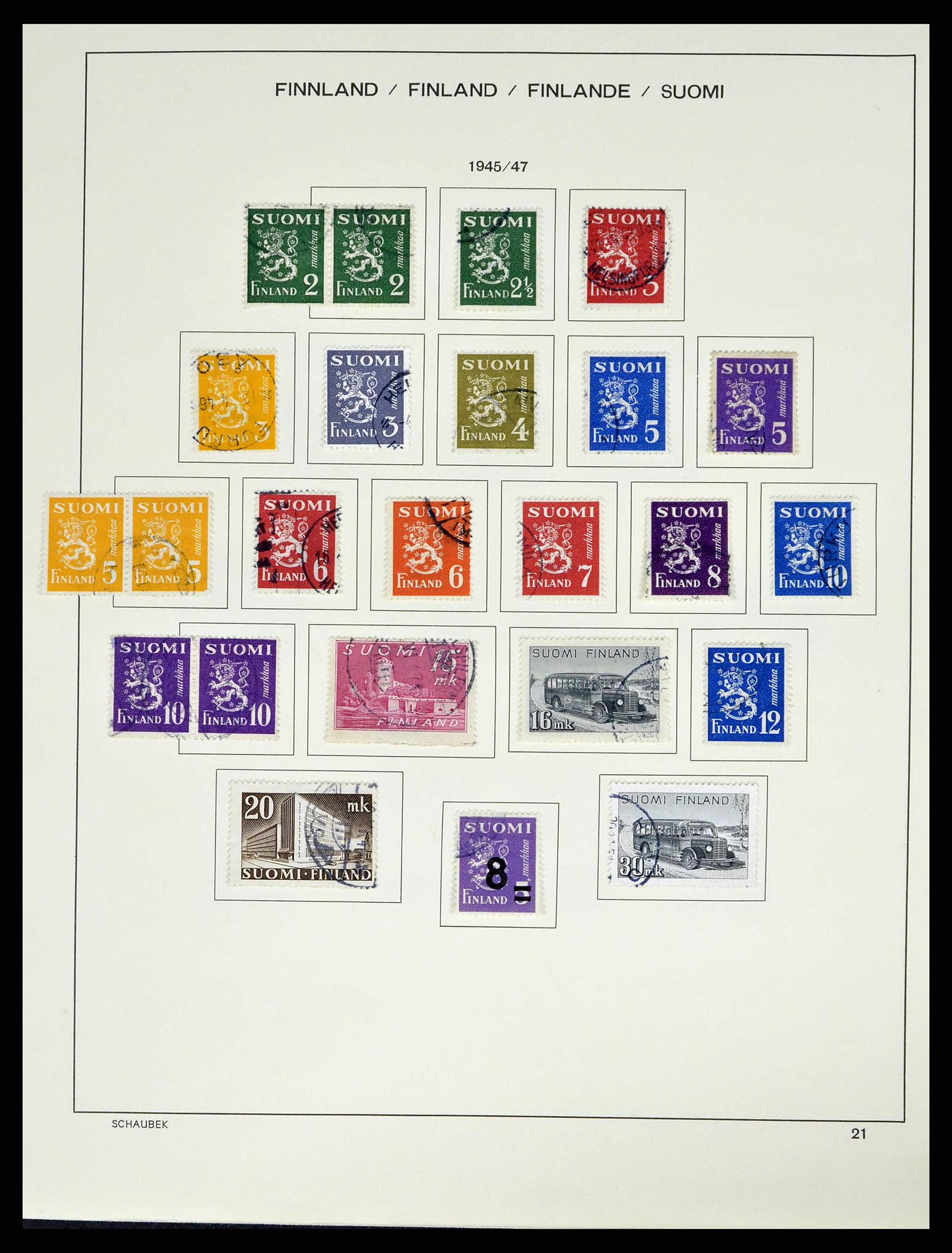 38552 0028 - Postzegelverzameling 38552 Finland 1856-2014.