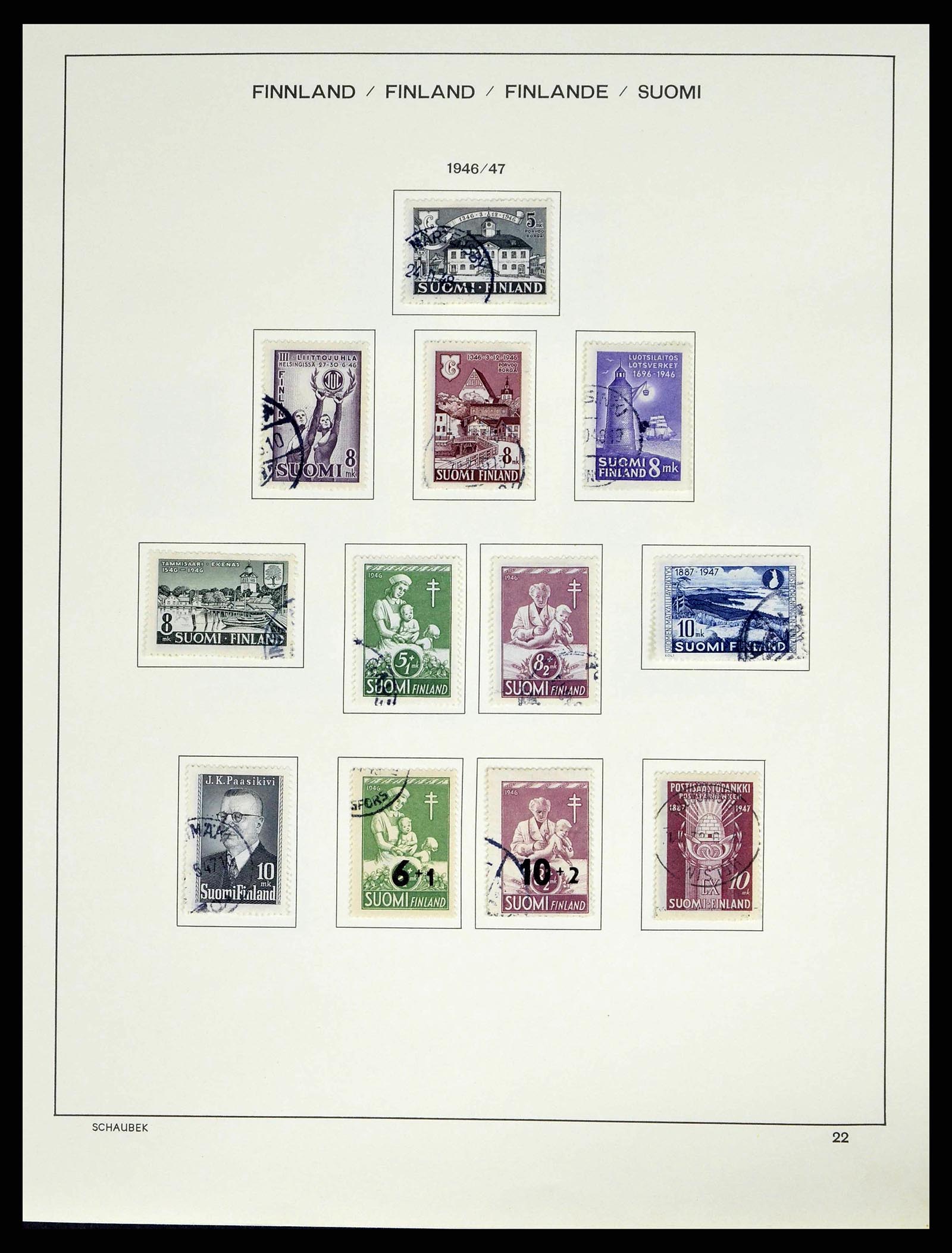 38552 0029 - Postzegelverzameling 38552 Finland 1856-2014.