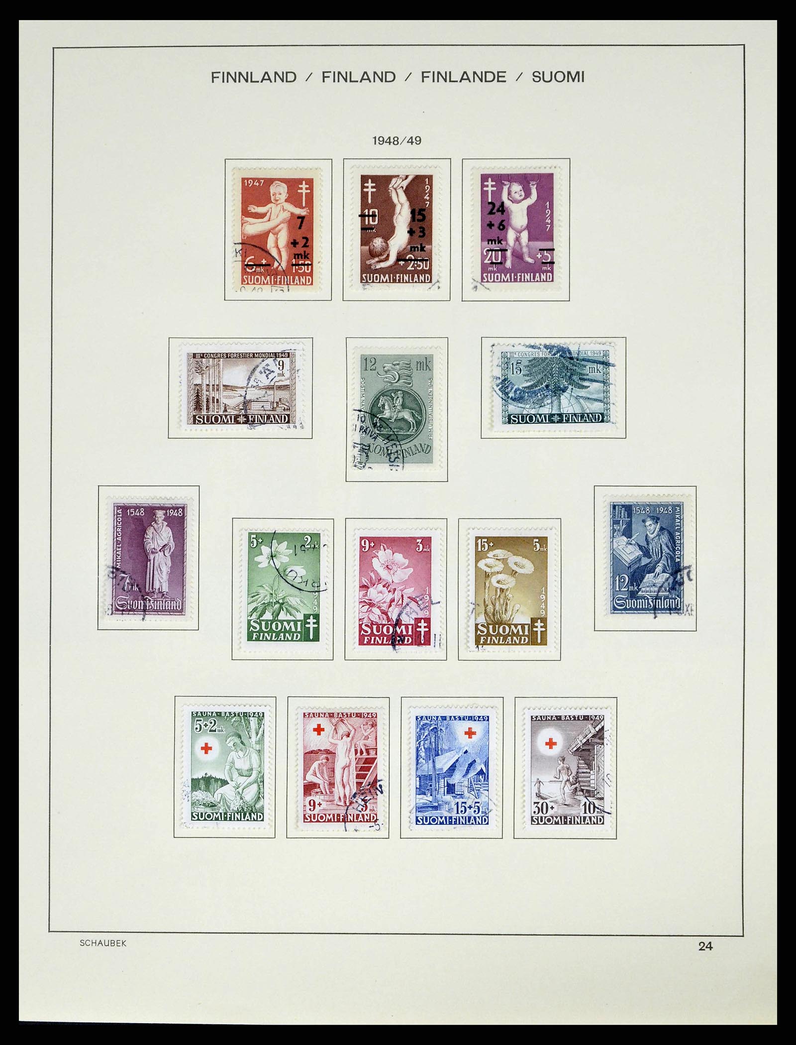 38552 0031 - Stamp collection 38552 Finland 1856-2014.