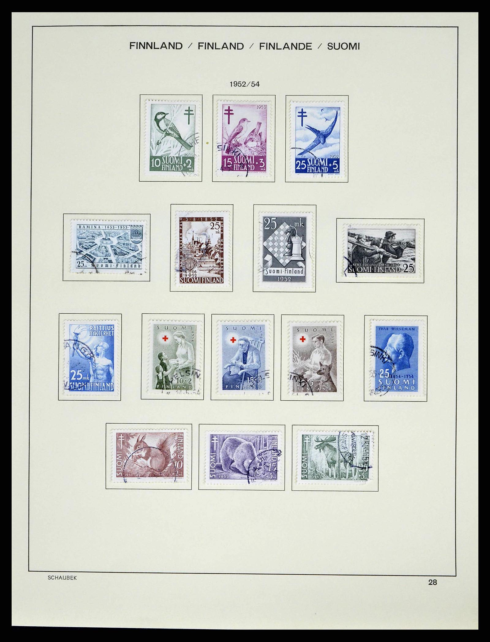 38552 0035 - Postzegelverzameling 38552 Finland 1856-2014.